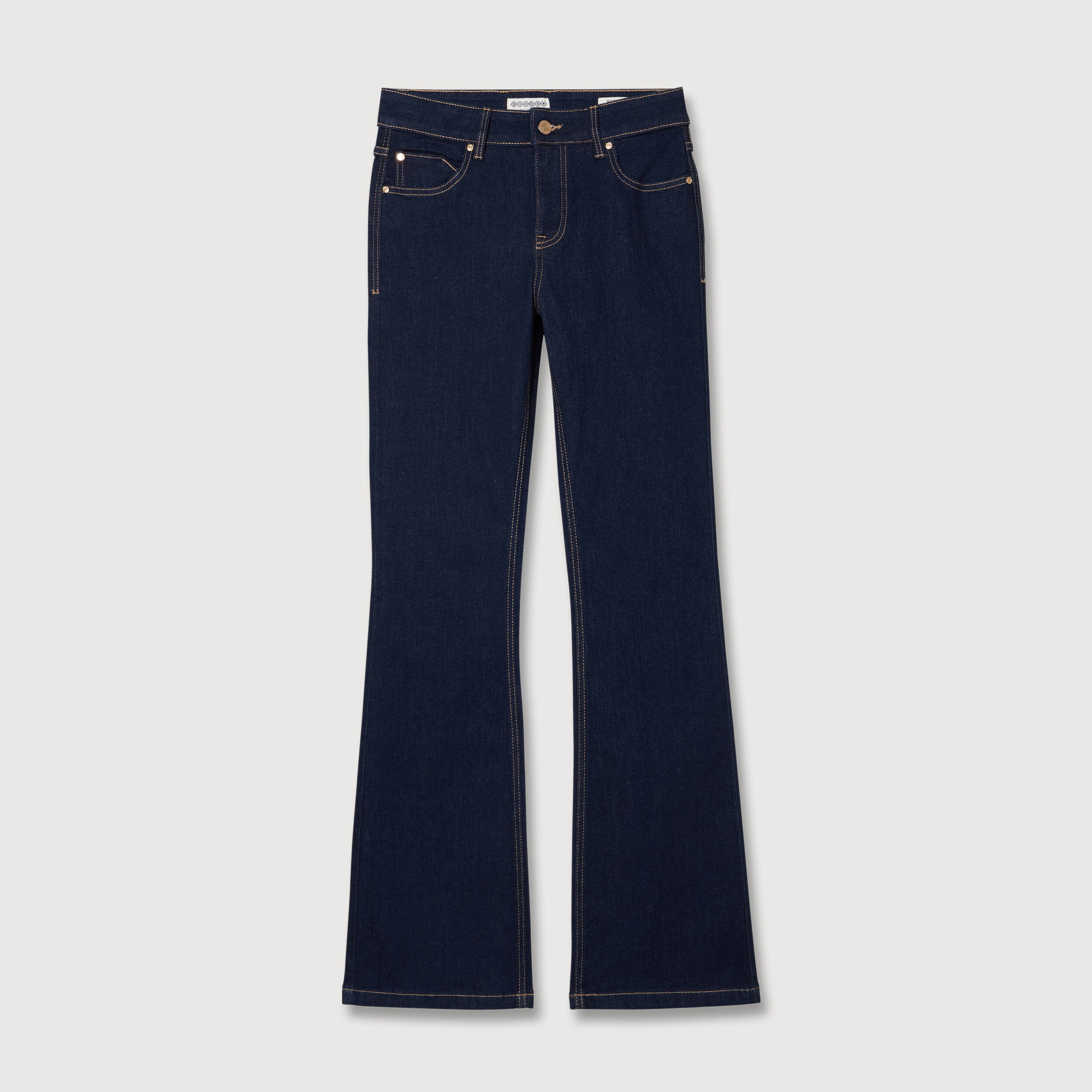 Jeans bootcut denim brut rinse femme