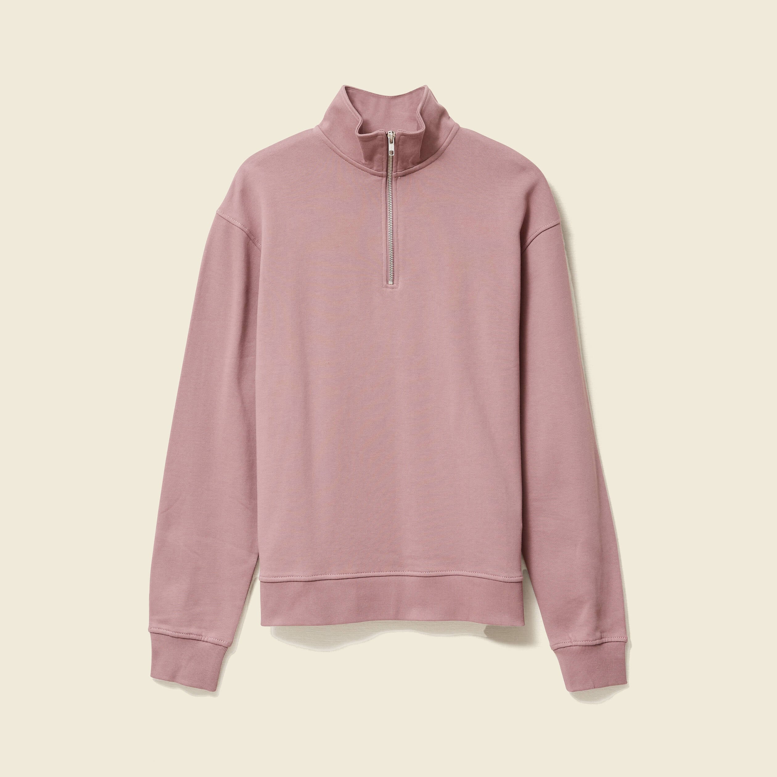 Sweat manches longues en coton vieux rose homme