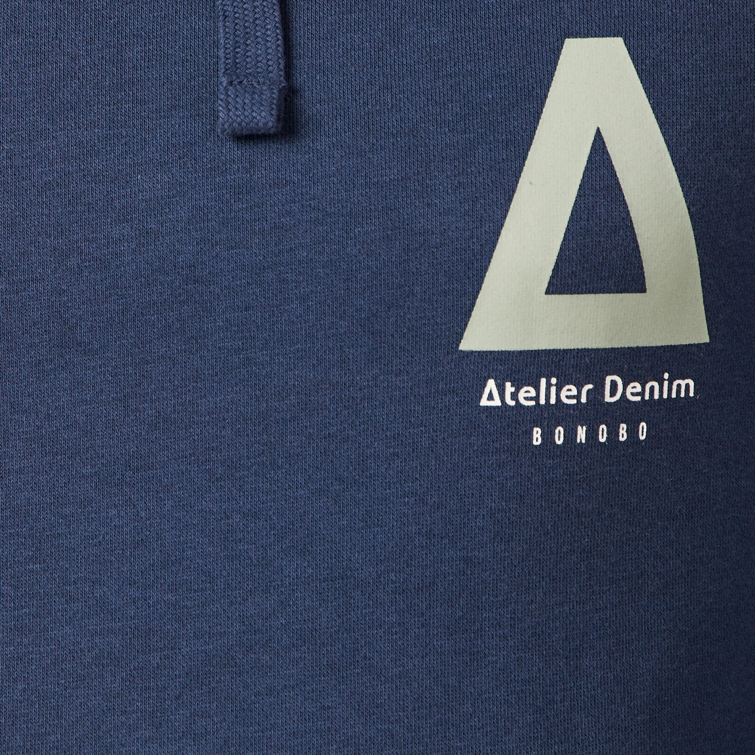 Sweat à capuche bleu marine homme