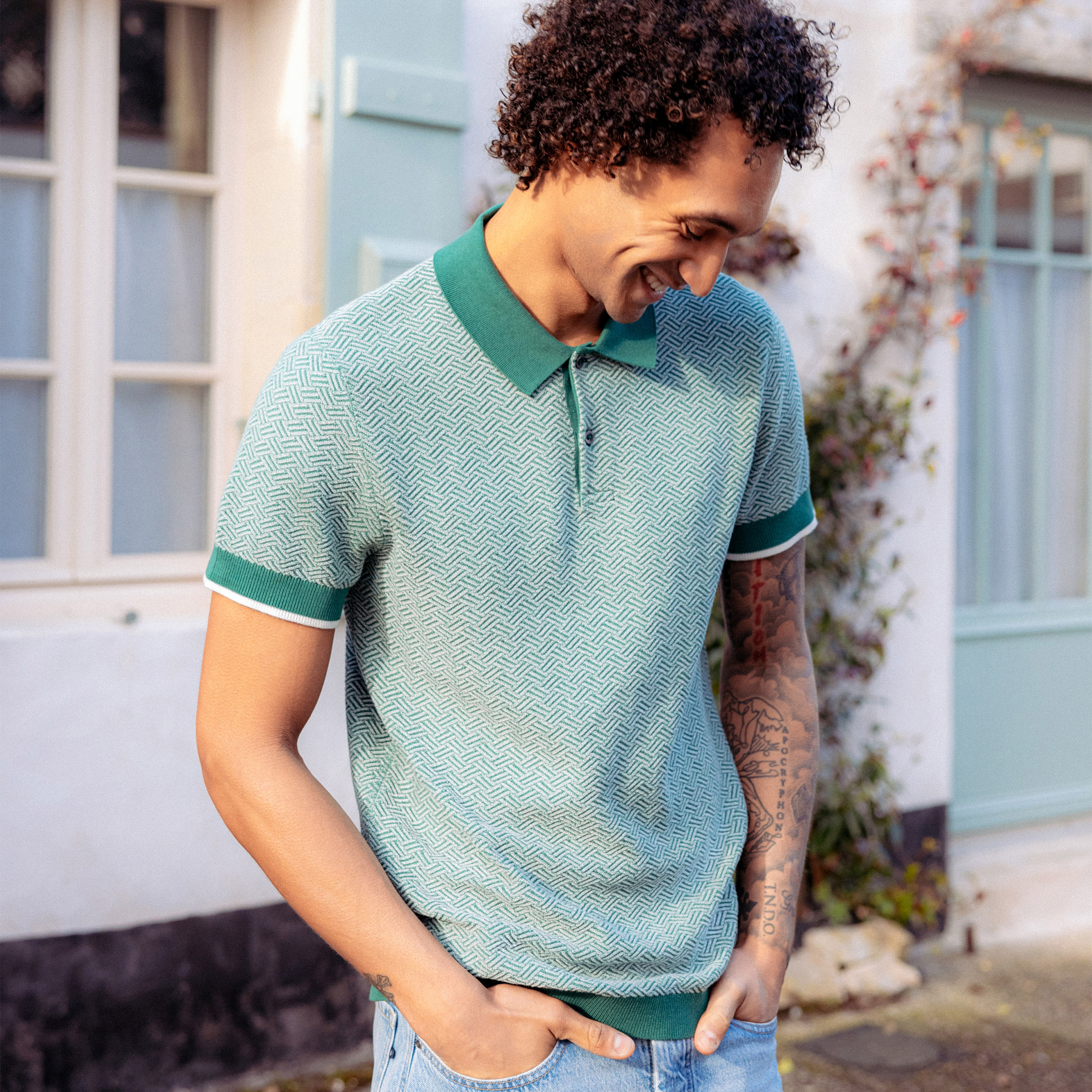 polo manches courtes vert fonce homme Polo manches courtes vert foncé homme