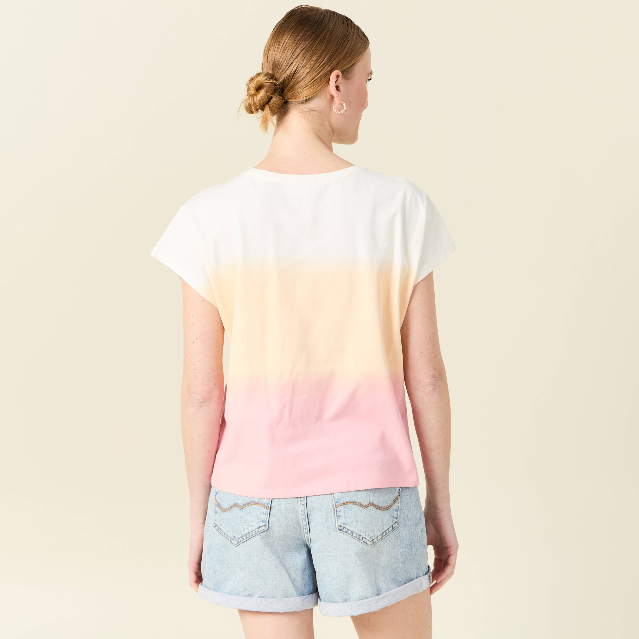 t shirt eco responsable rose pastel femme T-shirt éco-responsable rose pastel femme