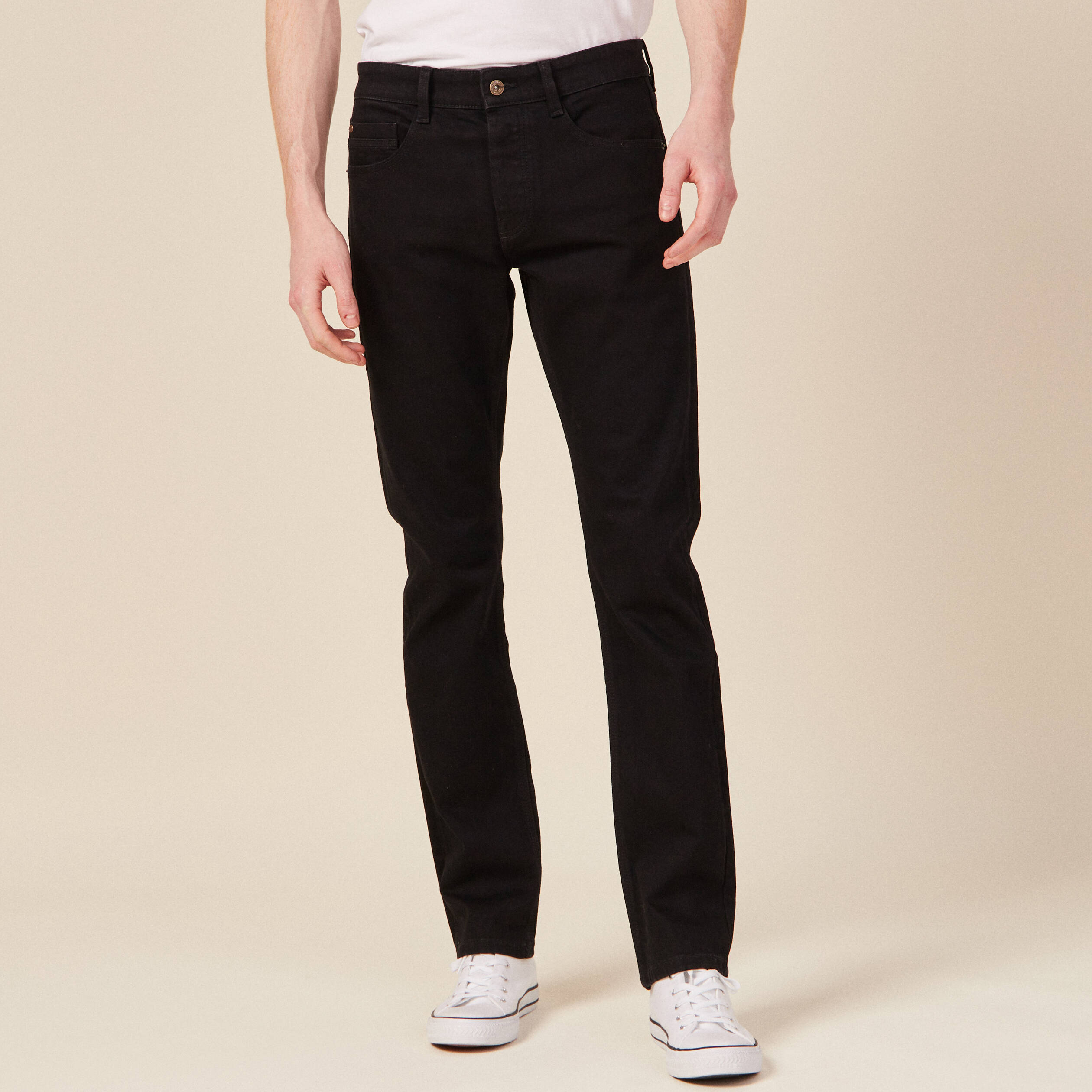 jeans straight 5 poches denim noir homme Jeans straight 5 poches denim noir homme