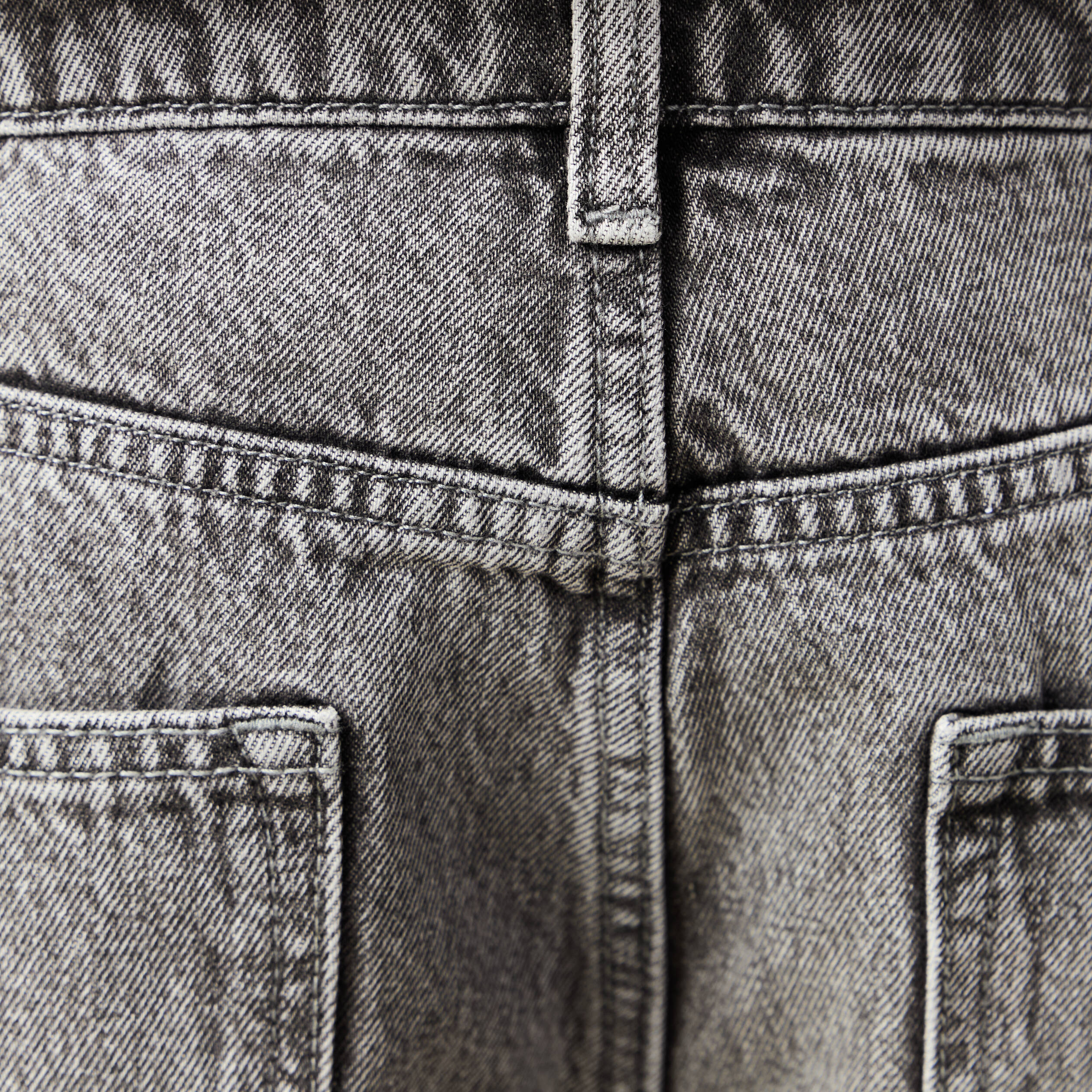 Jeans large relaxed denim gris homme