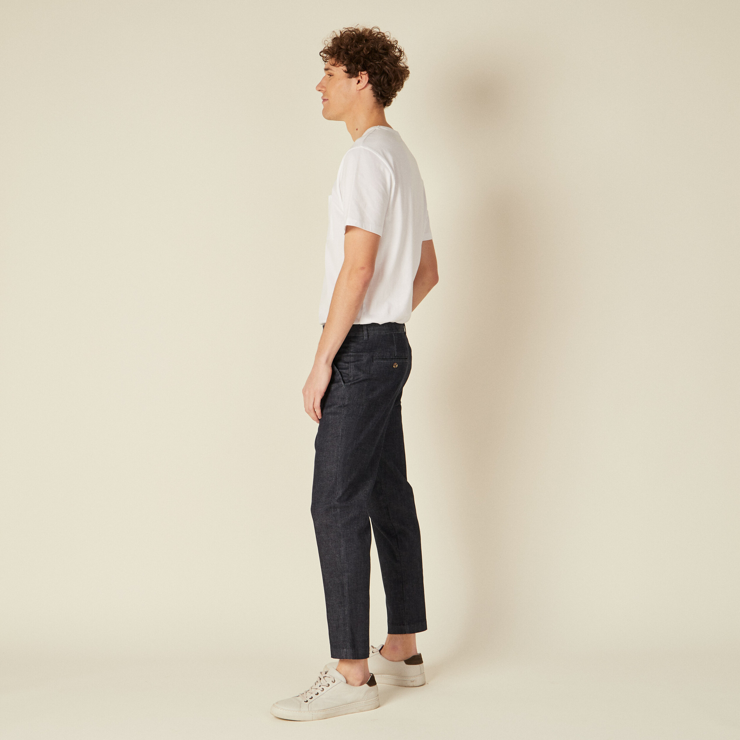 Jeans straight chino denim brut clean homme