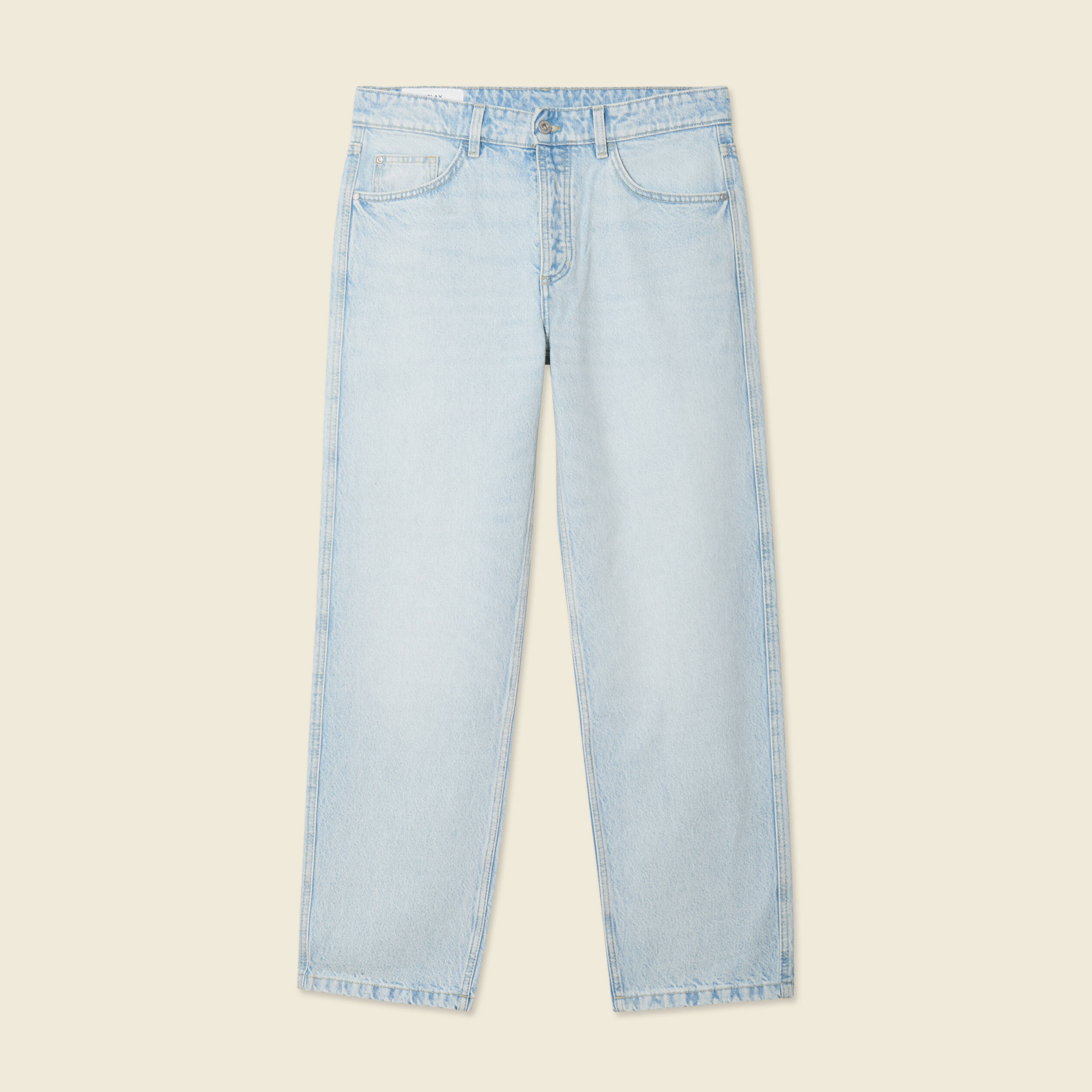 jeans large 5 poches denim snow bleach homme Jeans large 5 poches denim snow bleach homme