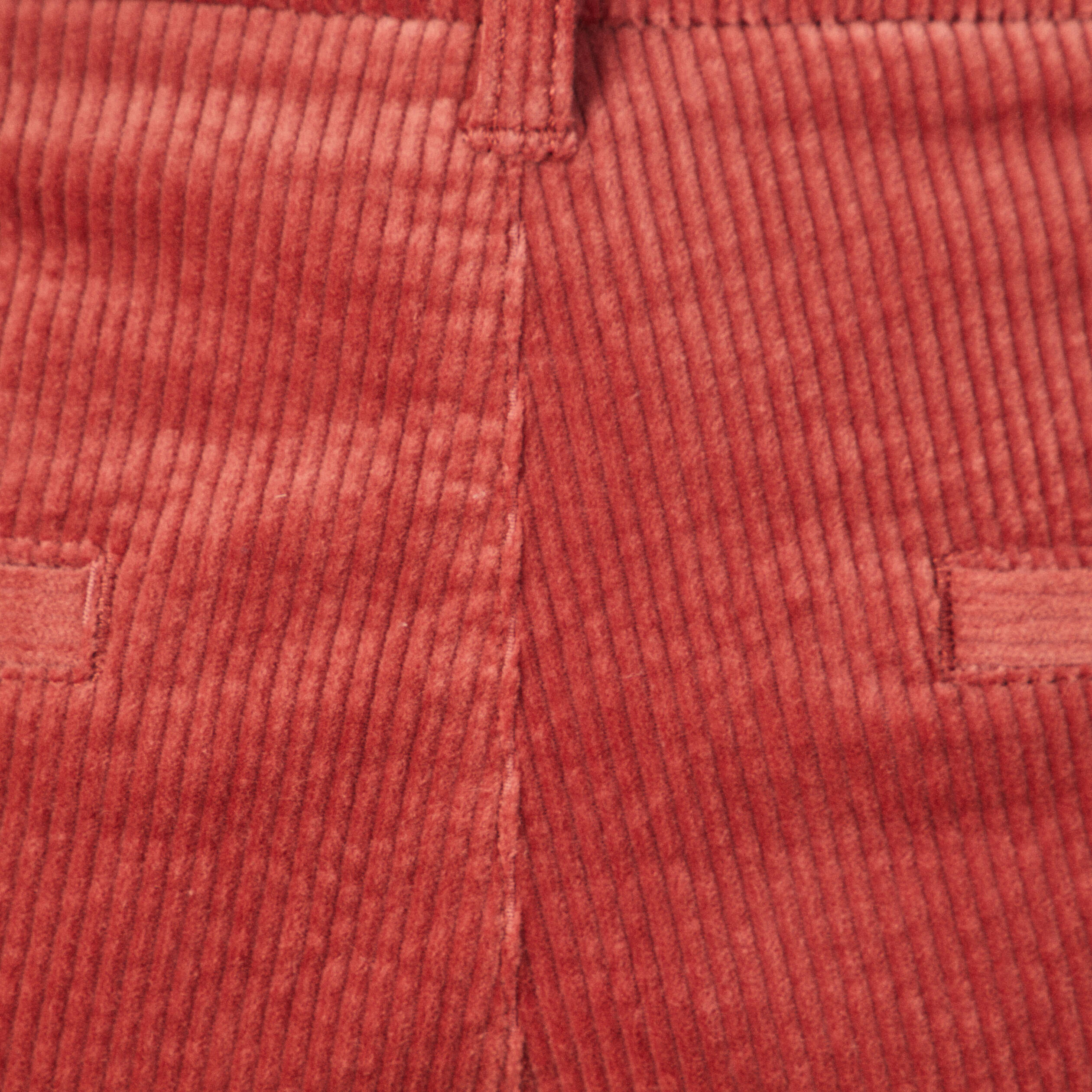 Pantalon chino velours côtelé vieux rose femme
