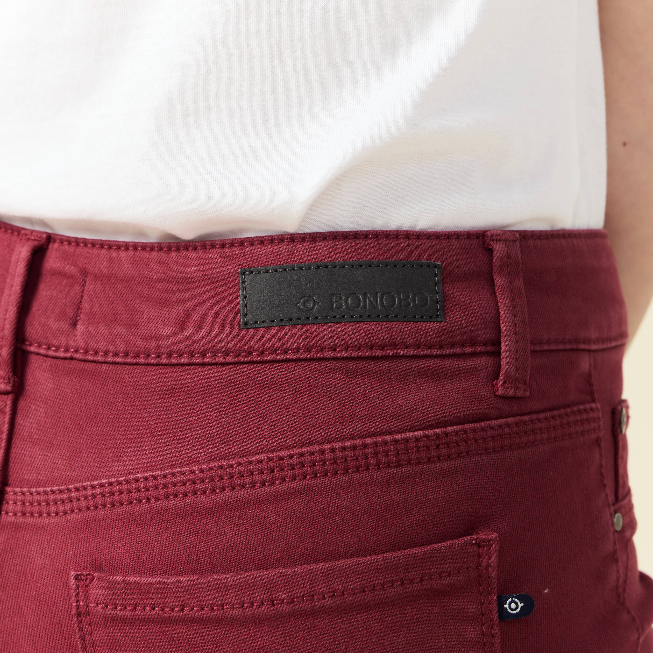 Jean slim bordeaux femme sales