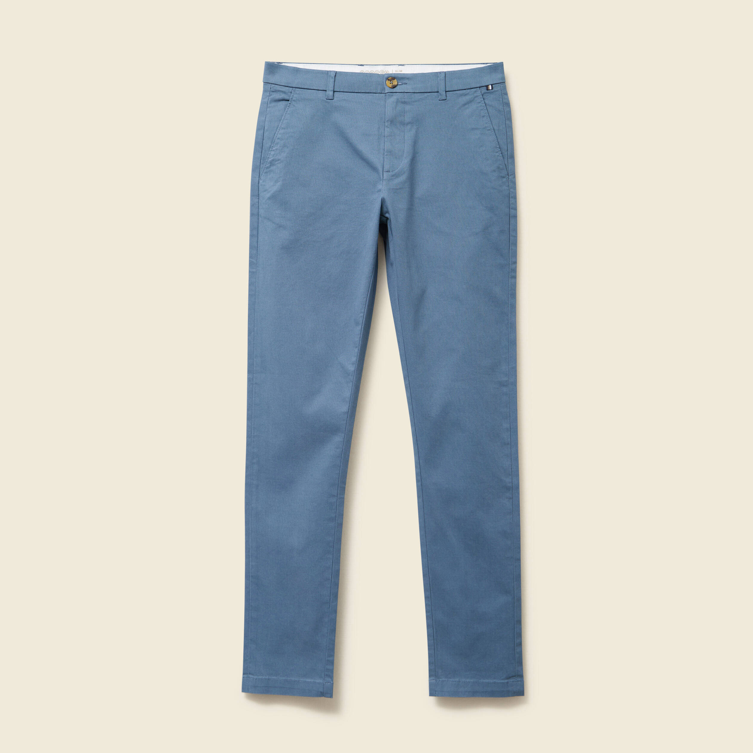 Pantalon chino slim bleu foncé homme
