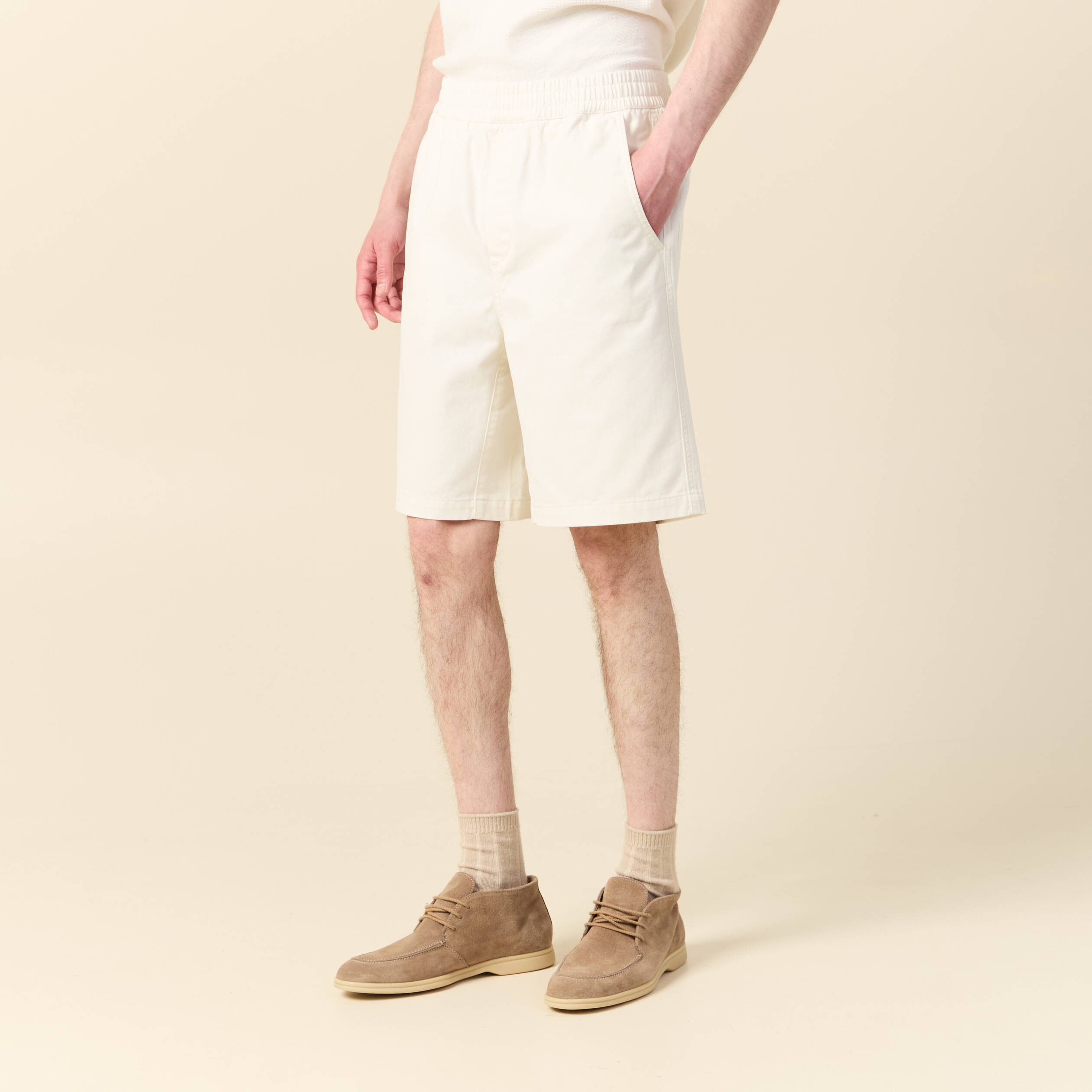 bermuda droit ecru homme Bermuda droit ecru homme