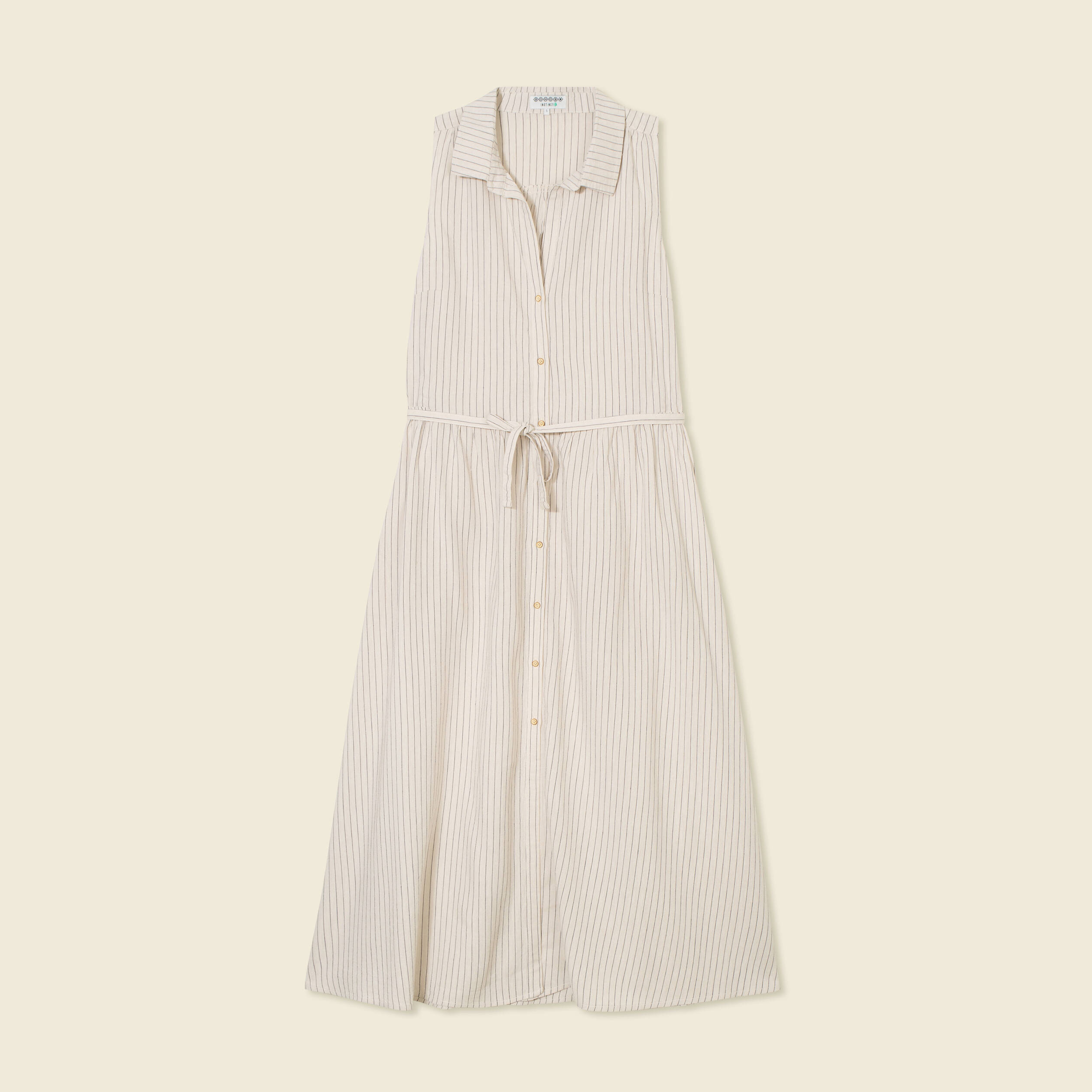 robe longue evasee ceinturee blanc femme Robe longue évasée ceinturée blanc femme
