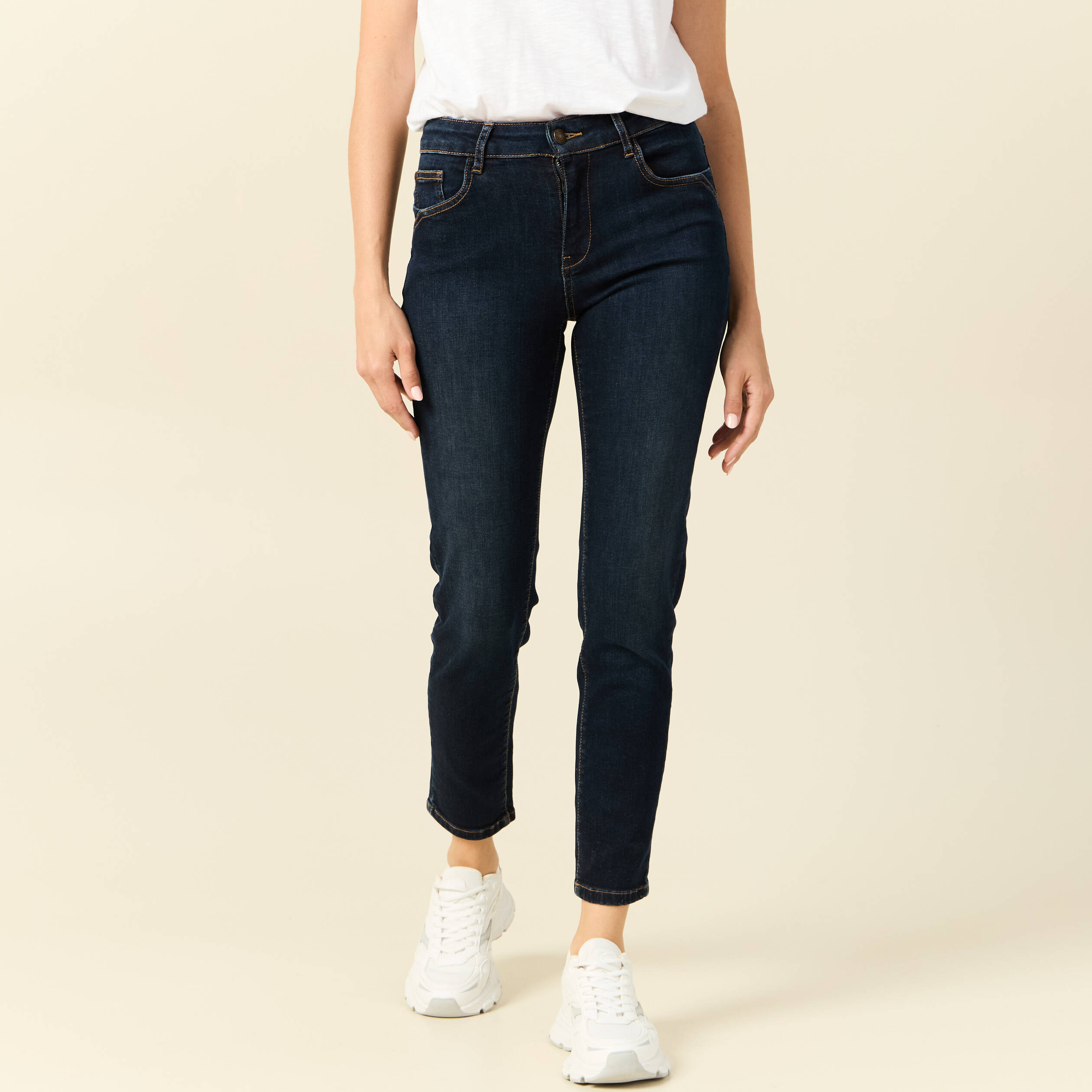 jeans vanessa slim 78eme denim brut femme Jeans Vanessa - slim 7/8ème denim brut femme