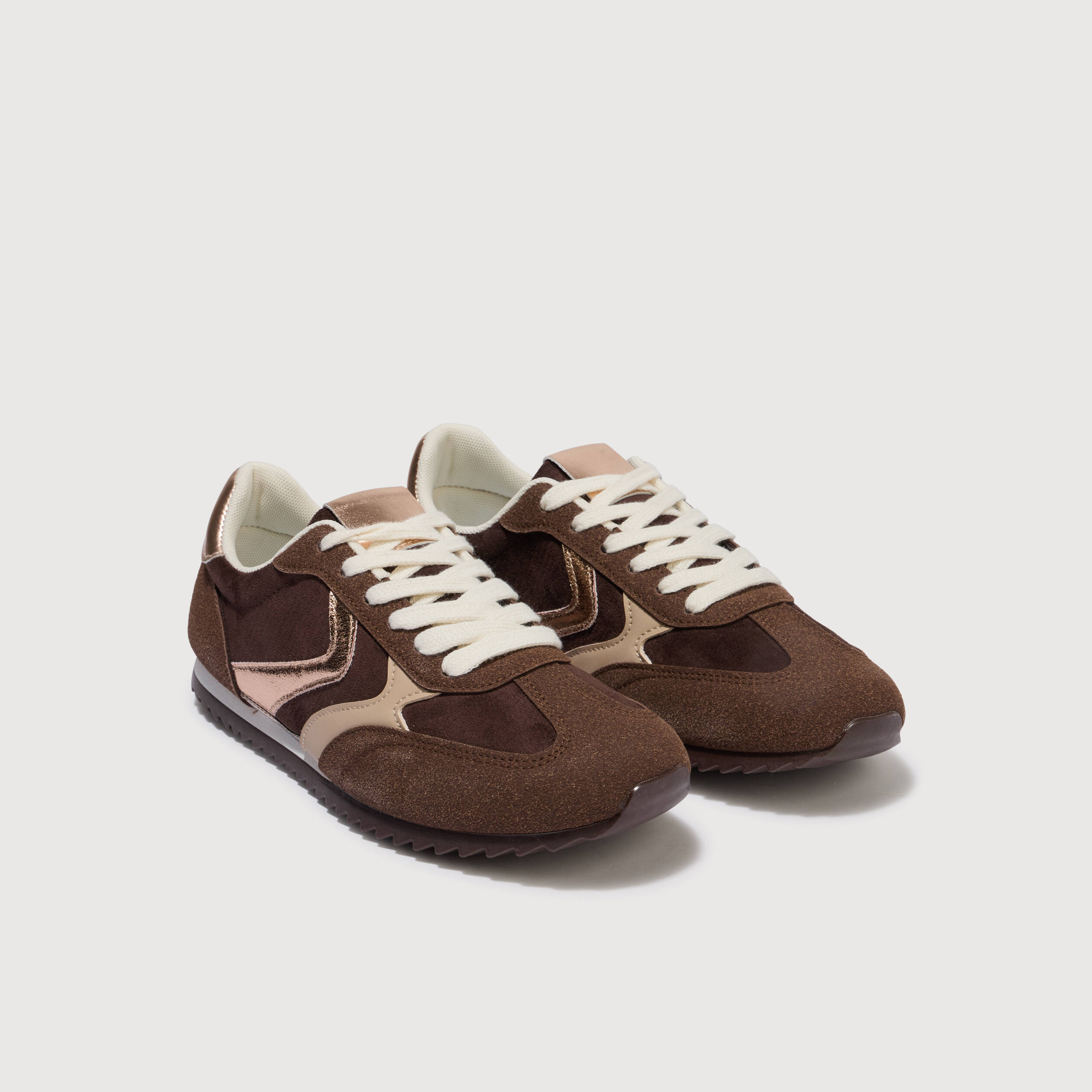 Basket marron fonc&eacute; femme