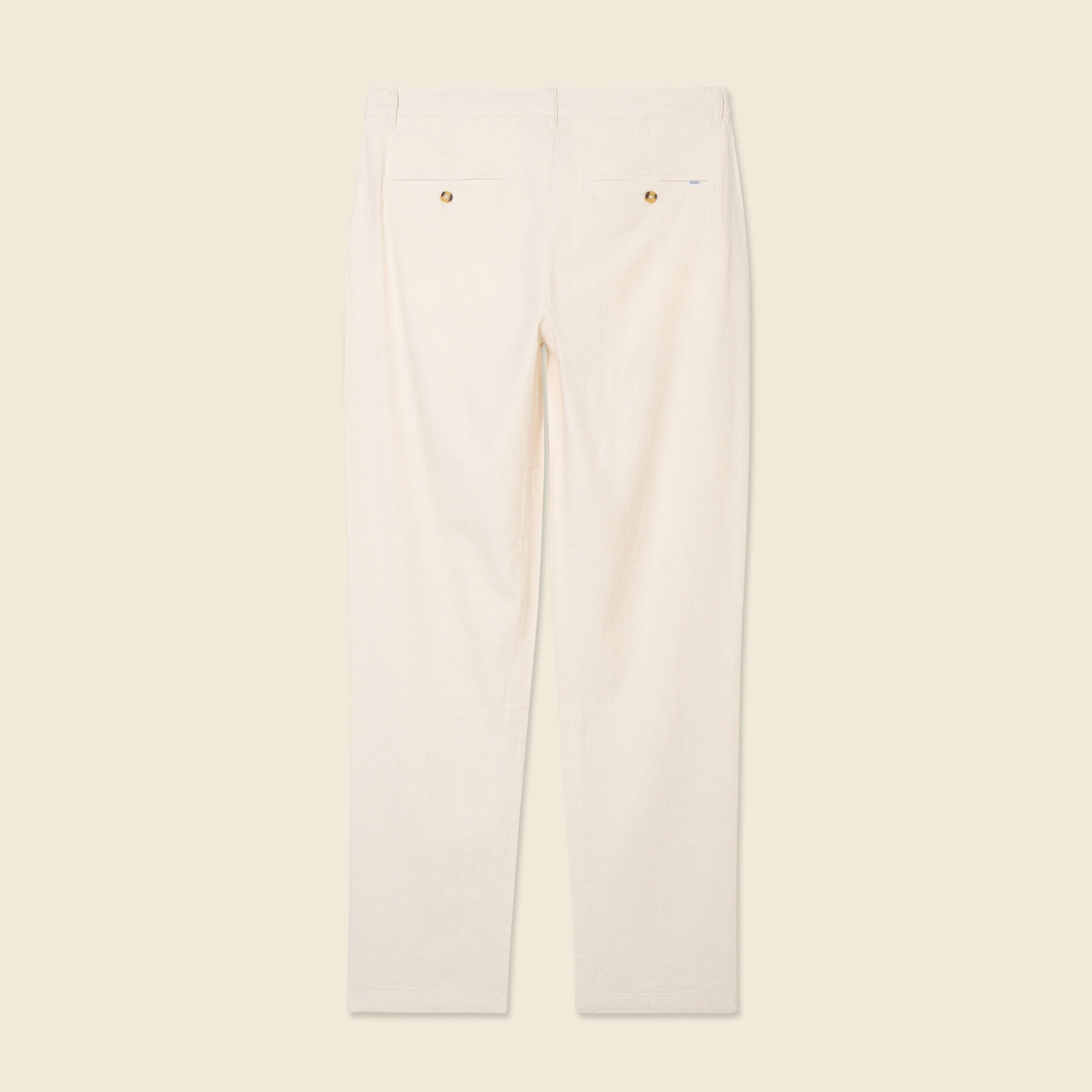 Pantalon chino droit beige homme