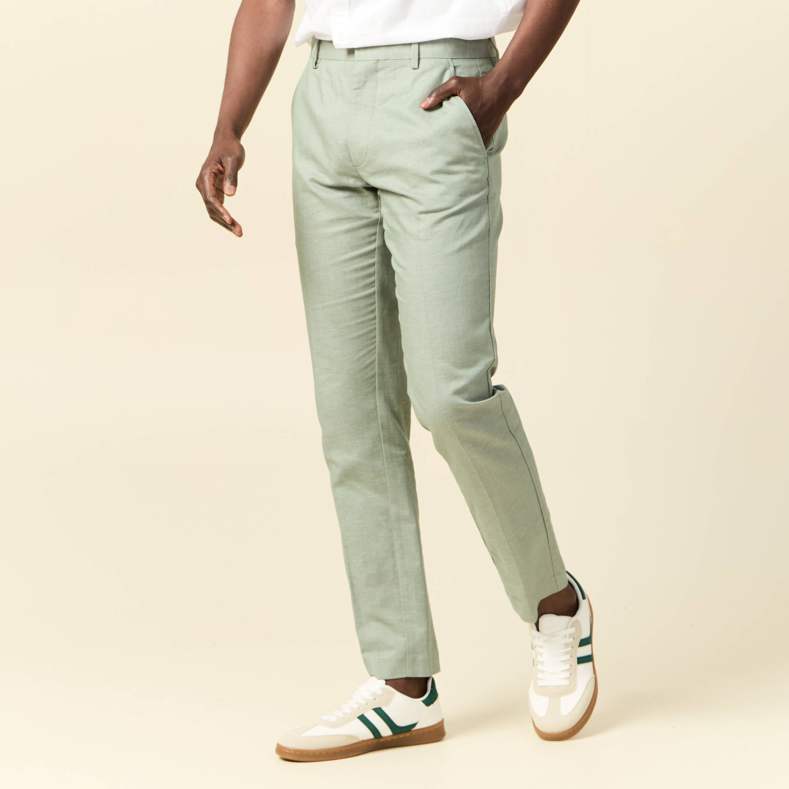 pantalon chino vert olive homme Pantalon chino vert olive homme