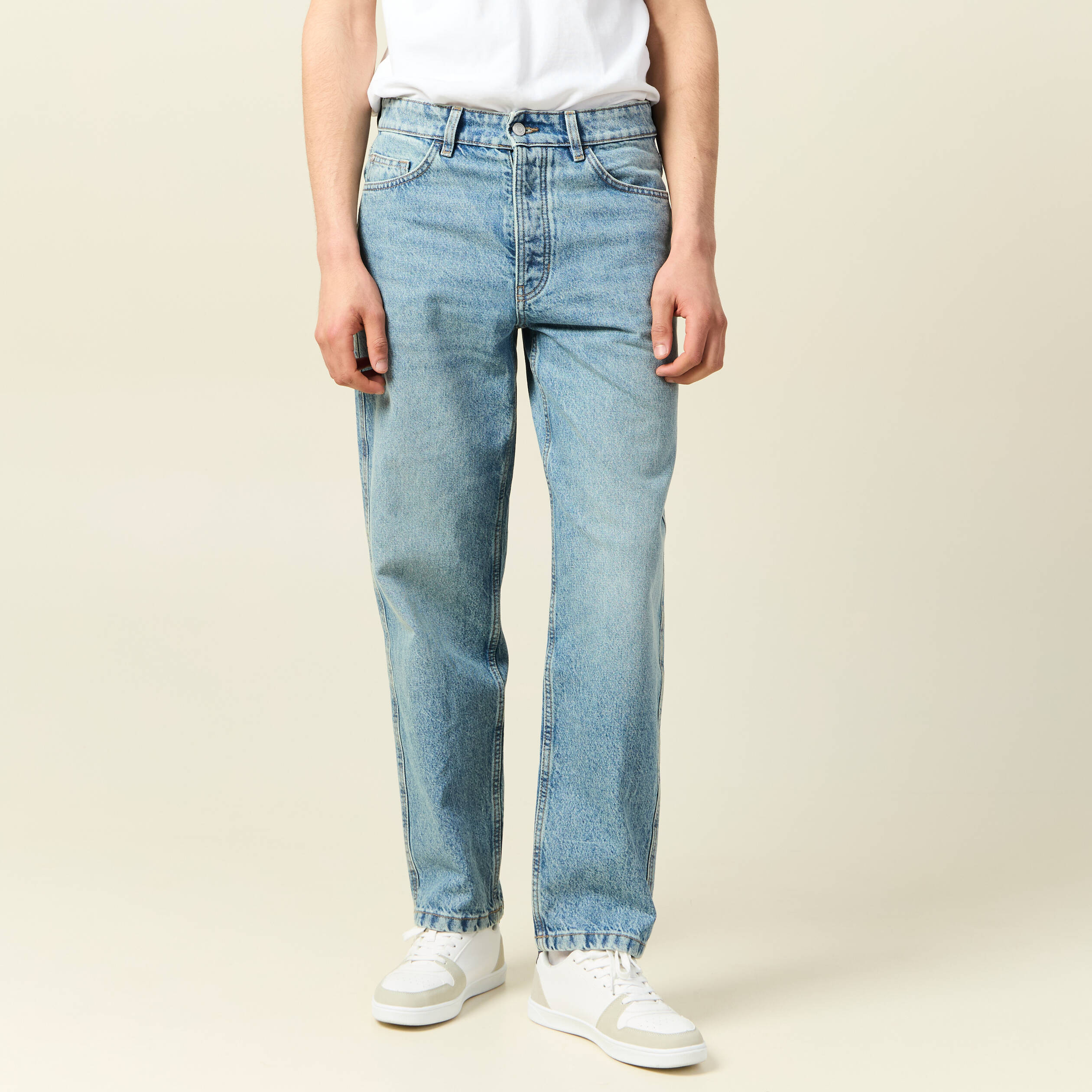 jeans large relaxed denim dirty homme Jeans large relaxed denim dirty homme