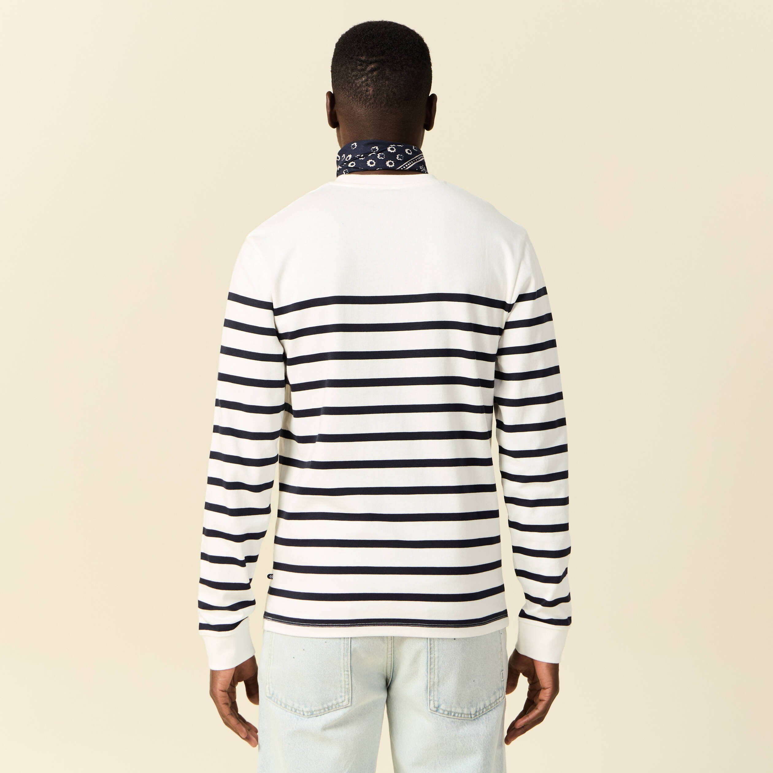 t shirt manches longues ecru homme T-shirt manches longues ecru homme