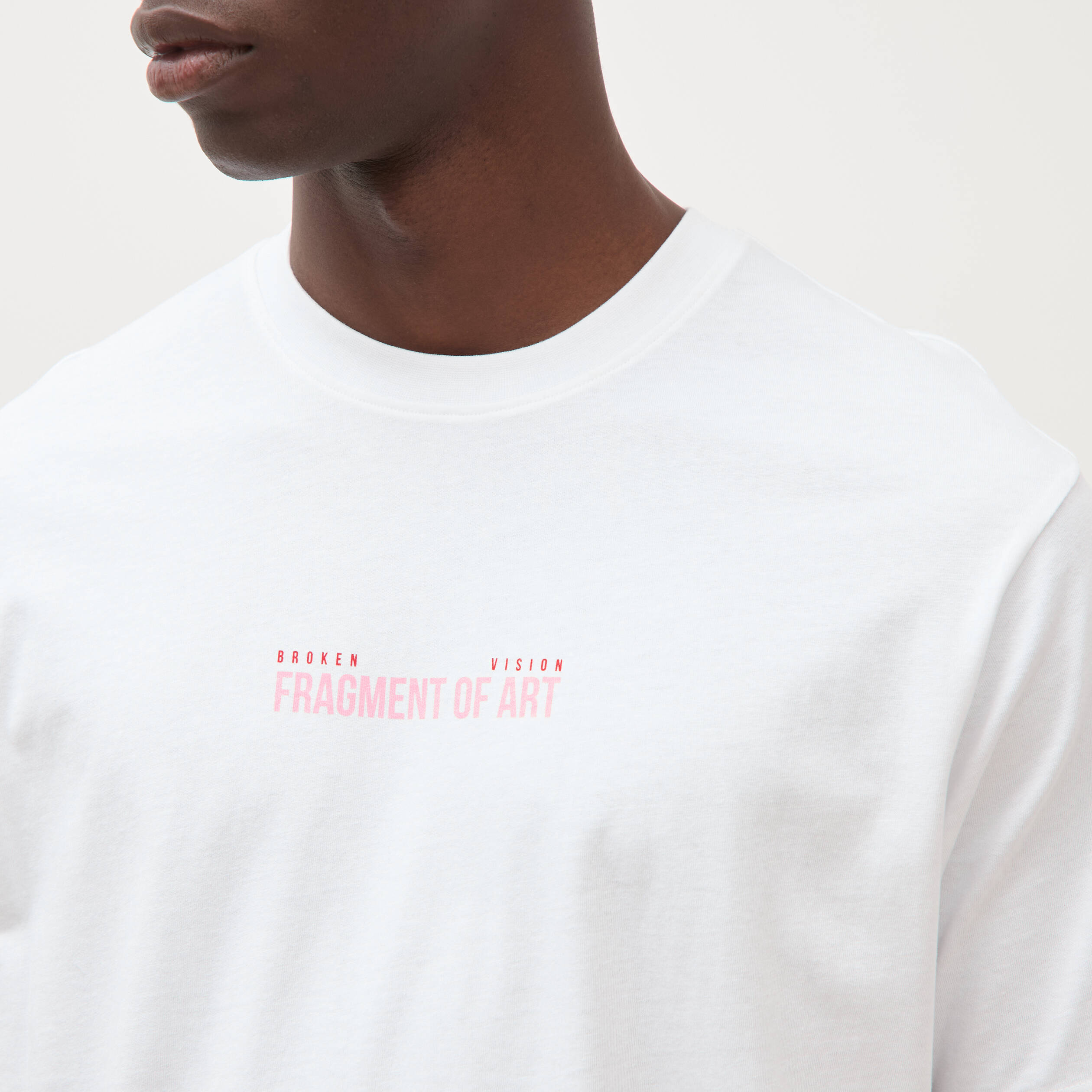 T-shirt en coton manches courtes blanc homme