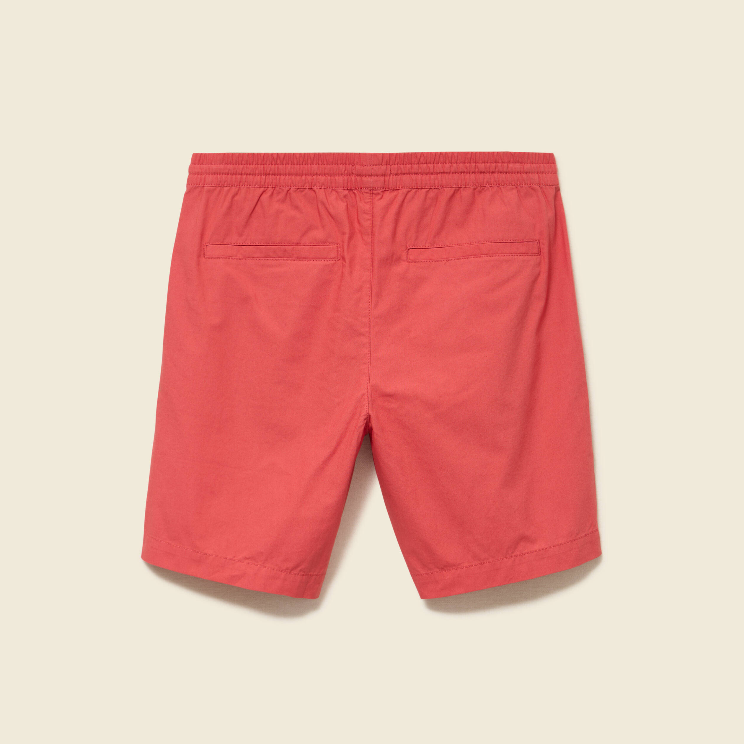 Bermuda en coton rouge corail homme
