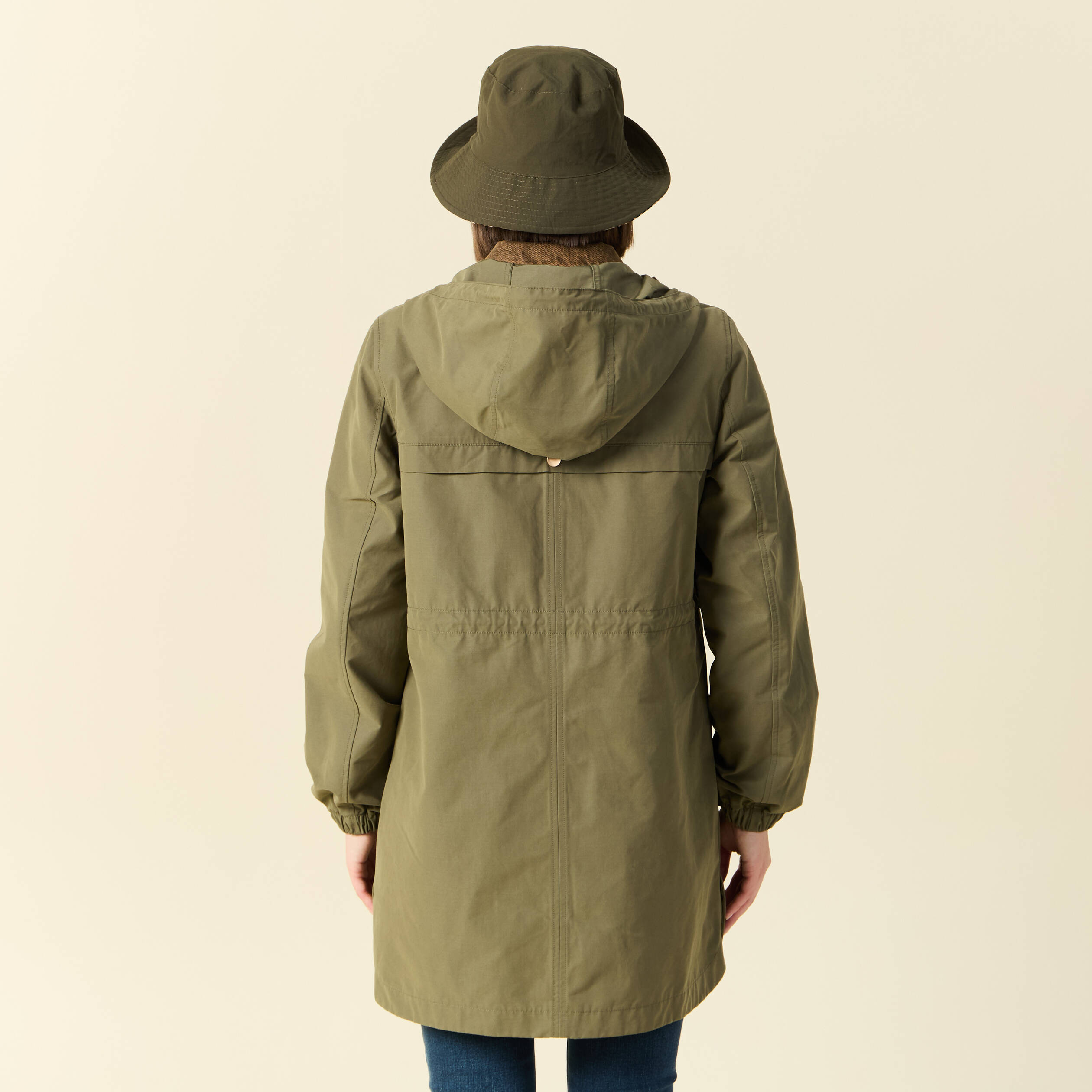 parka longue a capuche vert kaki femme Parka longue à capuche vert kaki femme