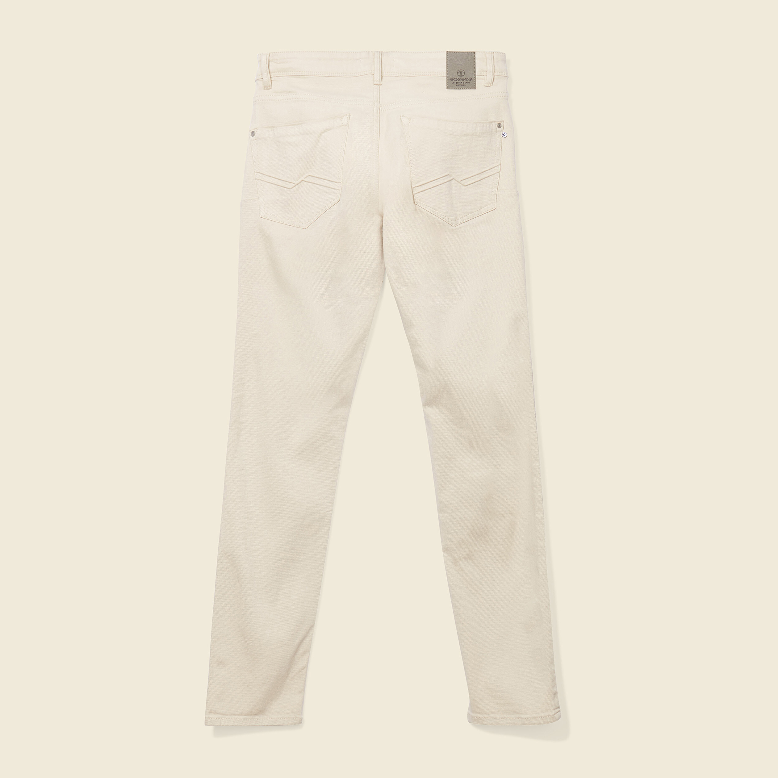 Jeans slim beige homme