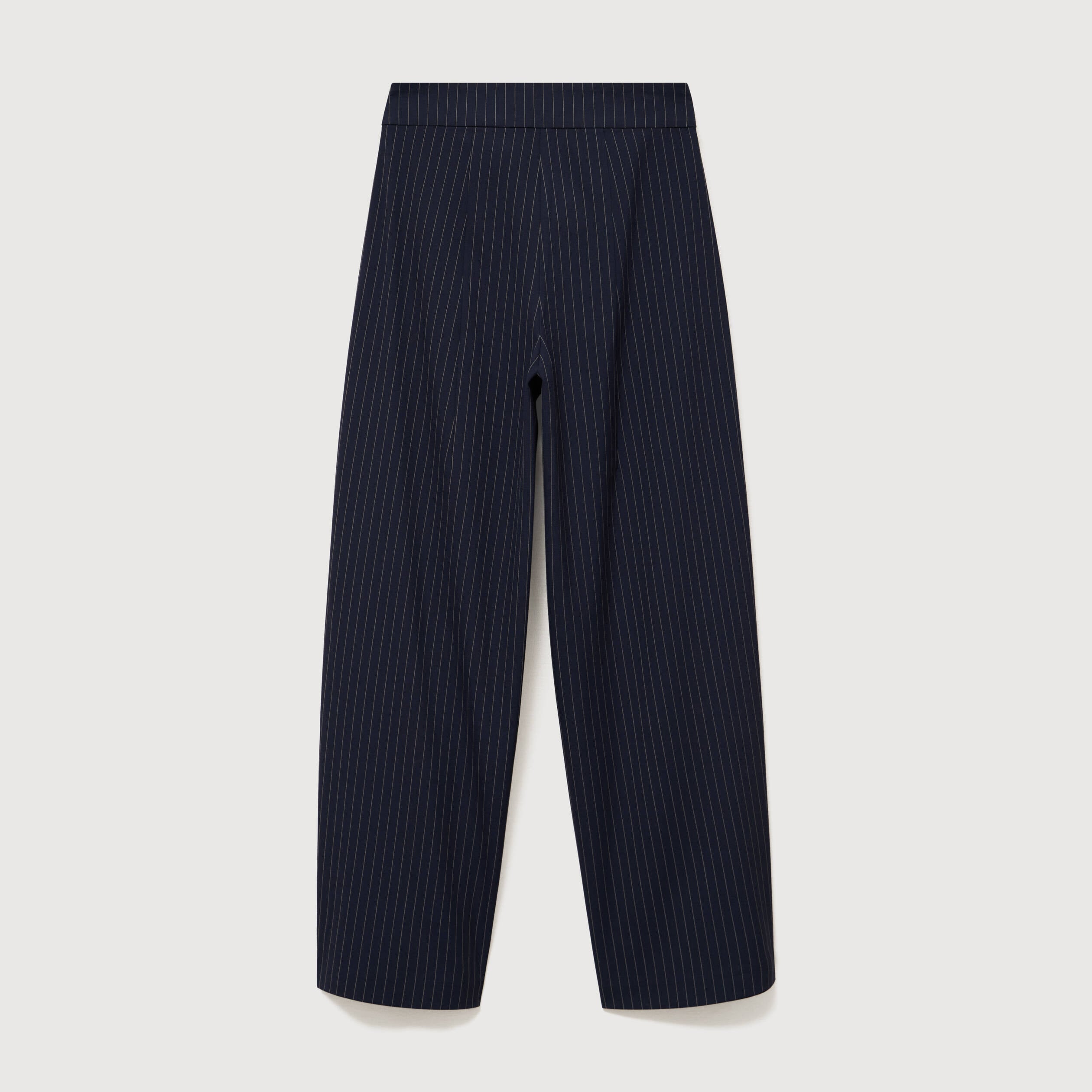 Pantalon ample taille standard bleu marine femme