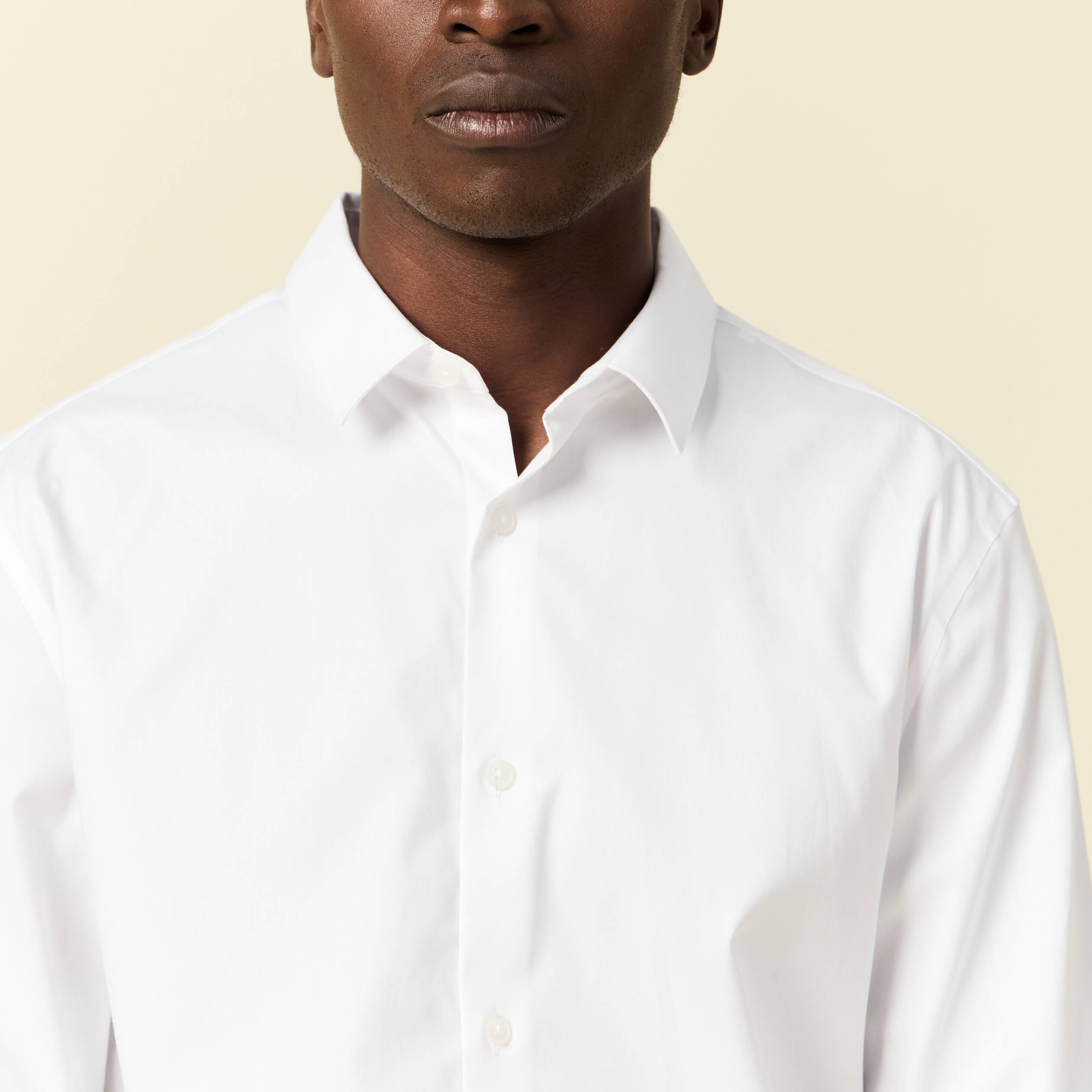 Chemise manches longues blanc homme