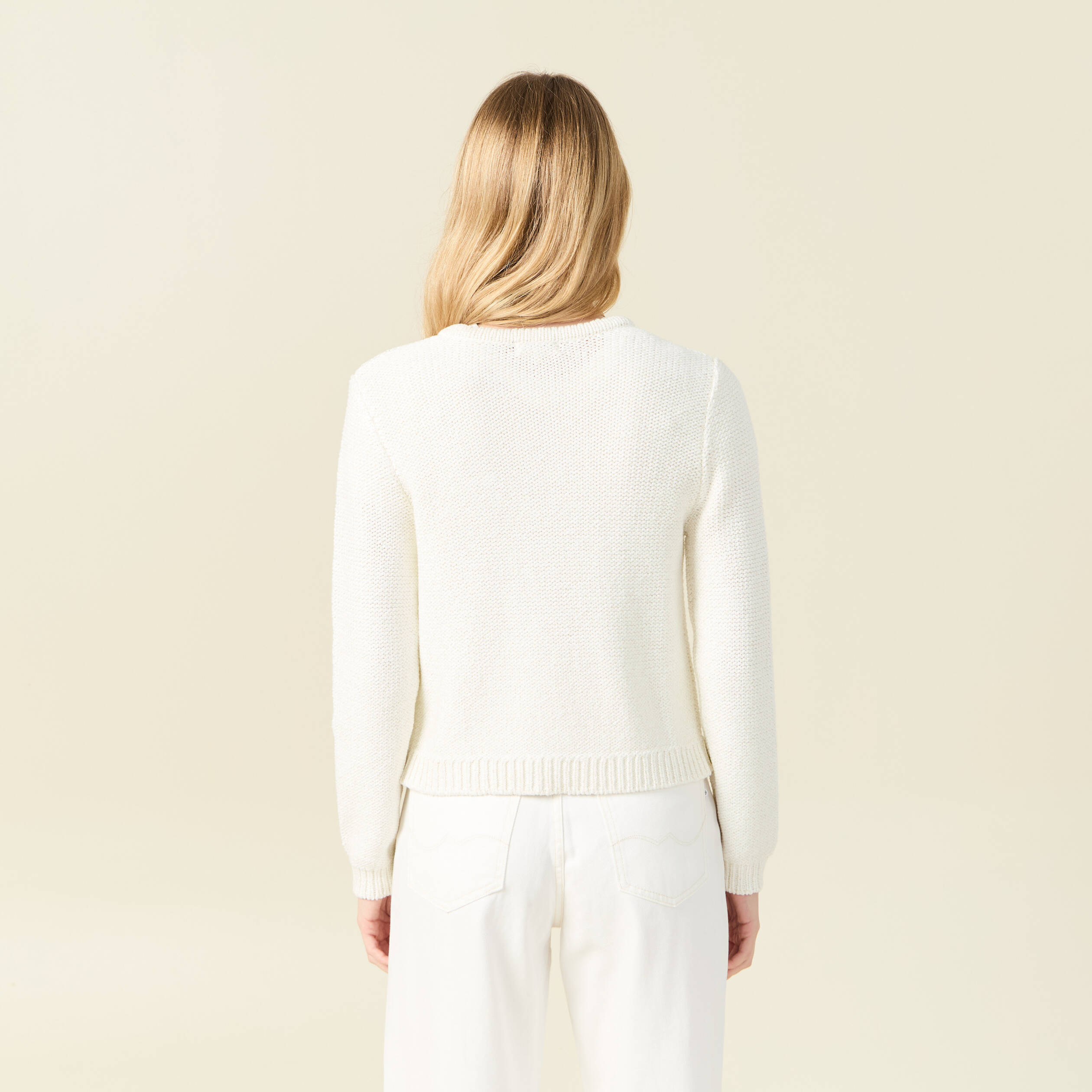 gilet eco responsable ecru femme Gilet éco-responsable ecru femme