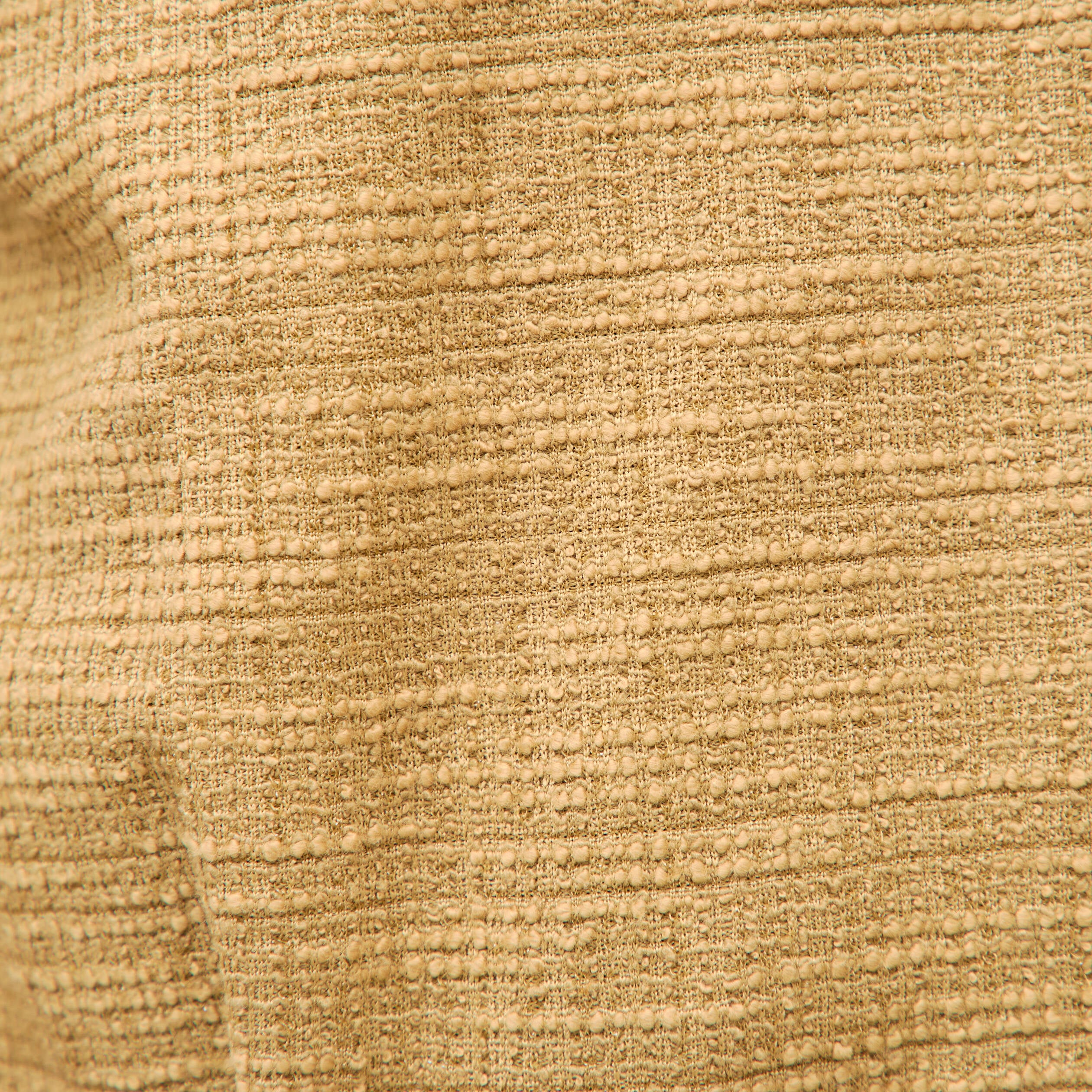 Veste droite manches longues tweed camel femme