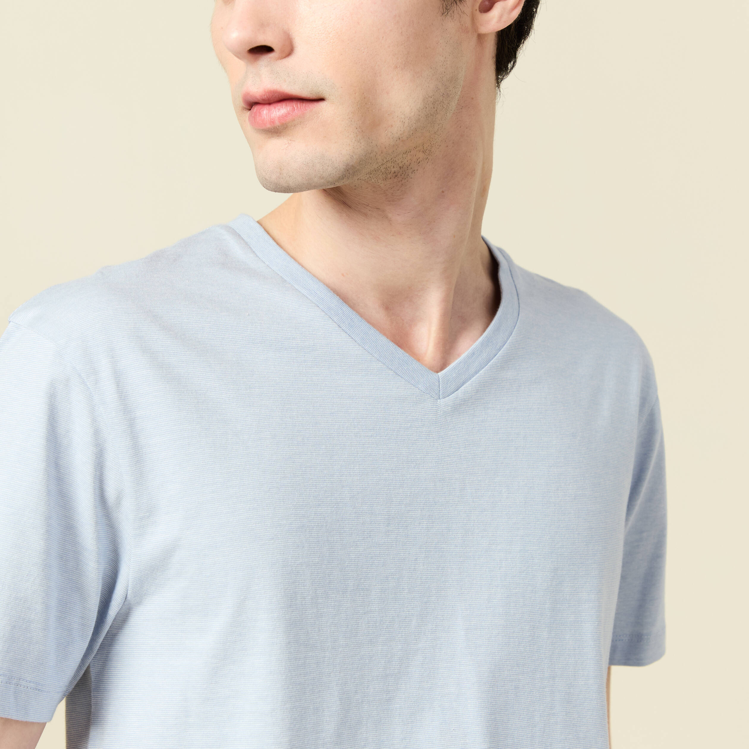 T-shirt manches courtes homme bleu gris homme