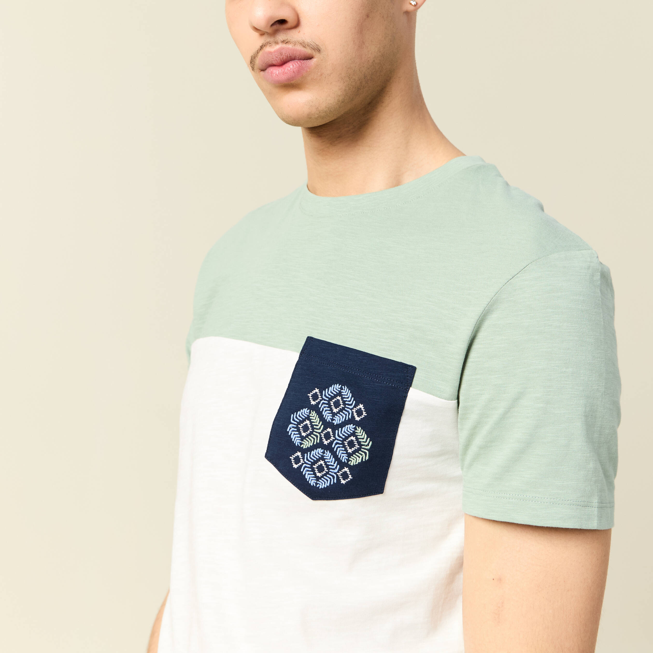 t shirt manches courtes vert olive homme T-shirt manches courtes vert olive homme