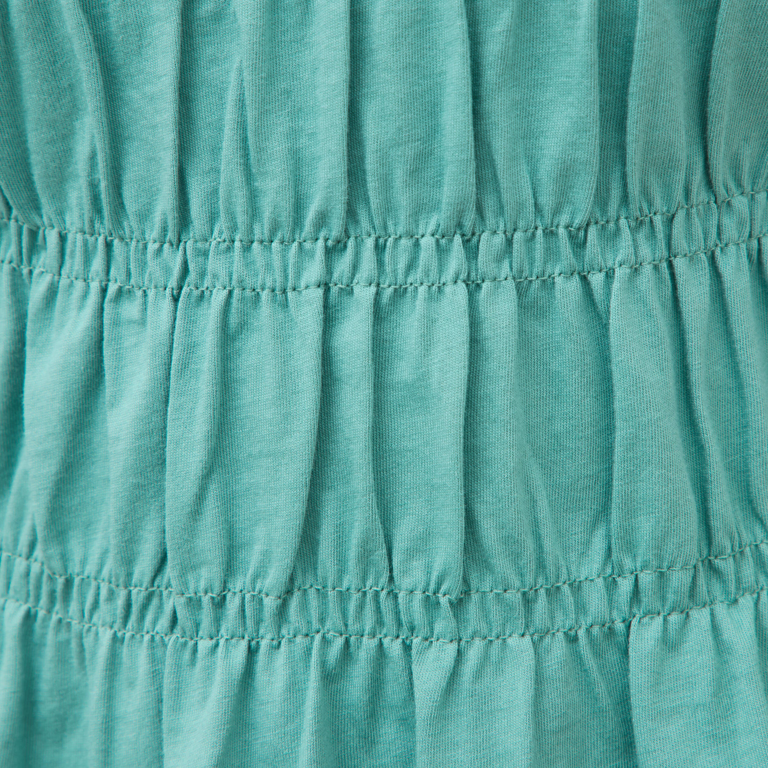 T-shirt cintr&eacute; col rond manches longues vert femme