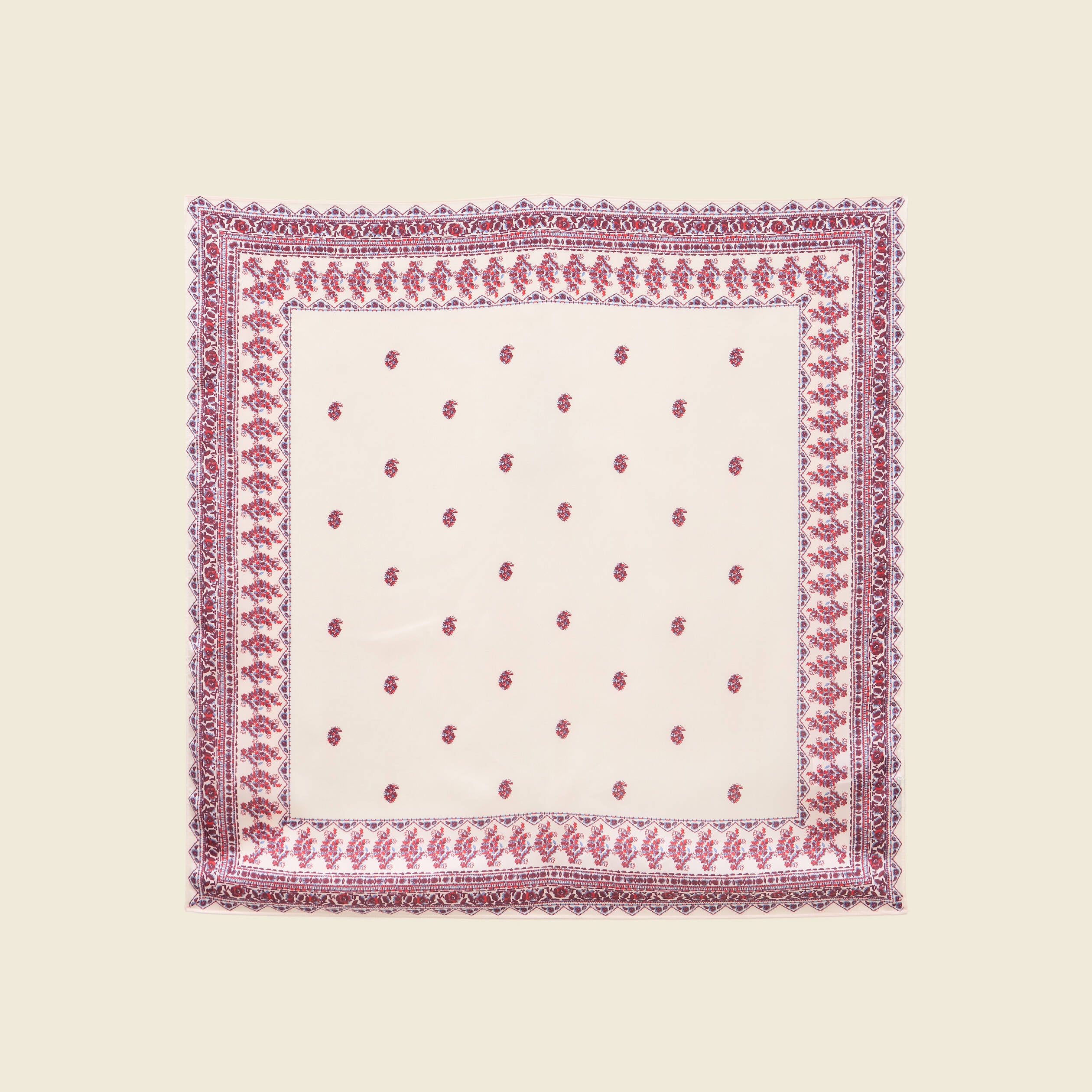 Foulard satin&eacute; ecru femme