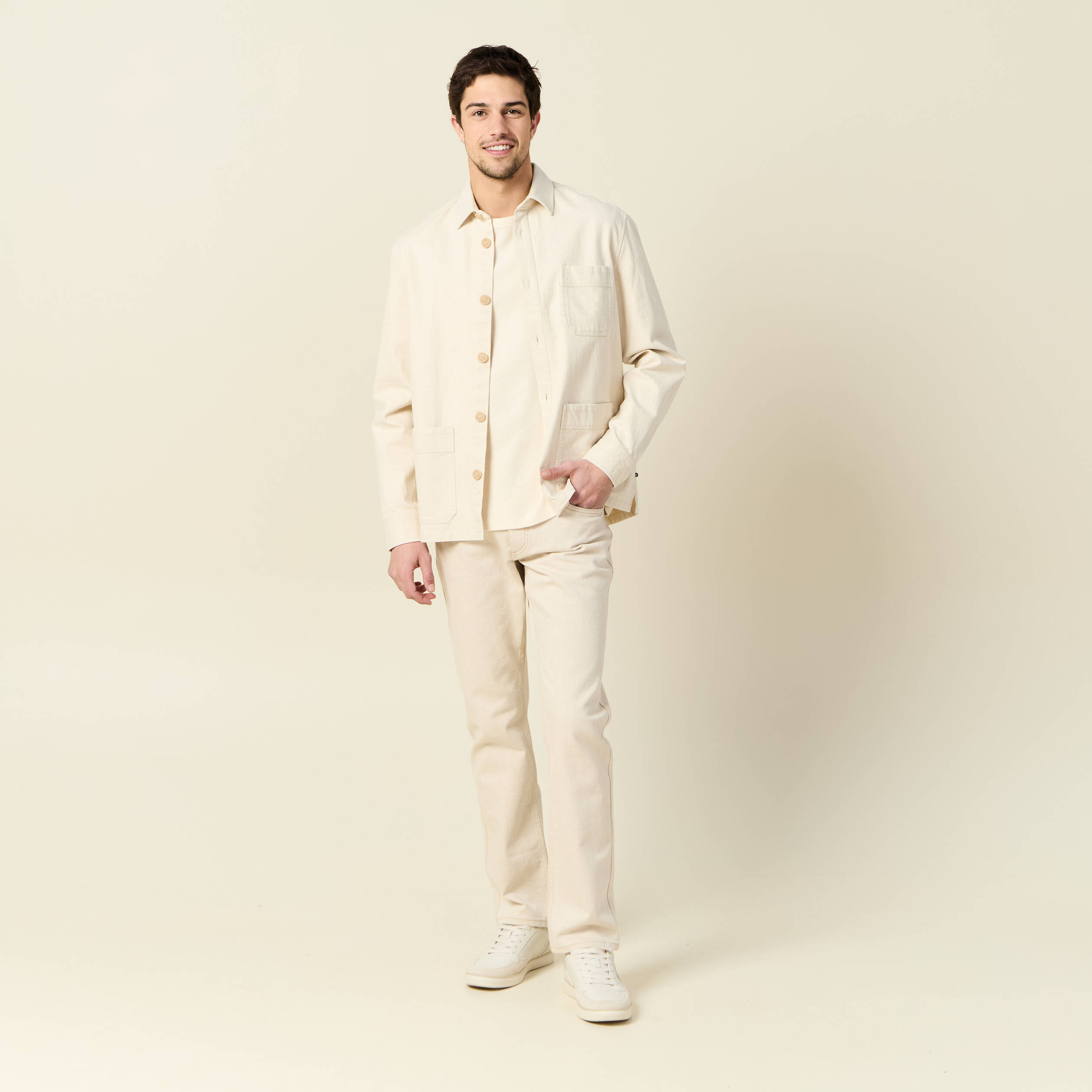 surchemise oversize ecru homme Surchemise oversize ecru homme