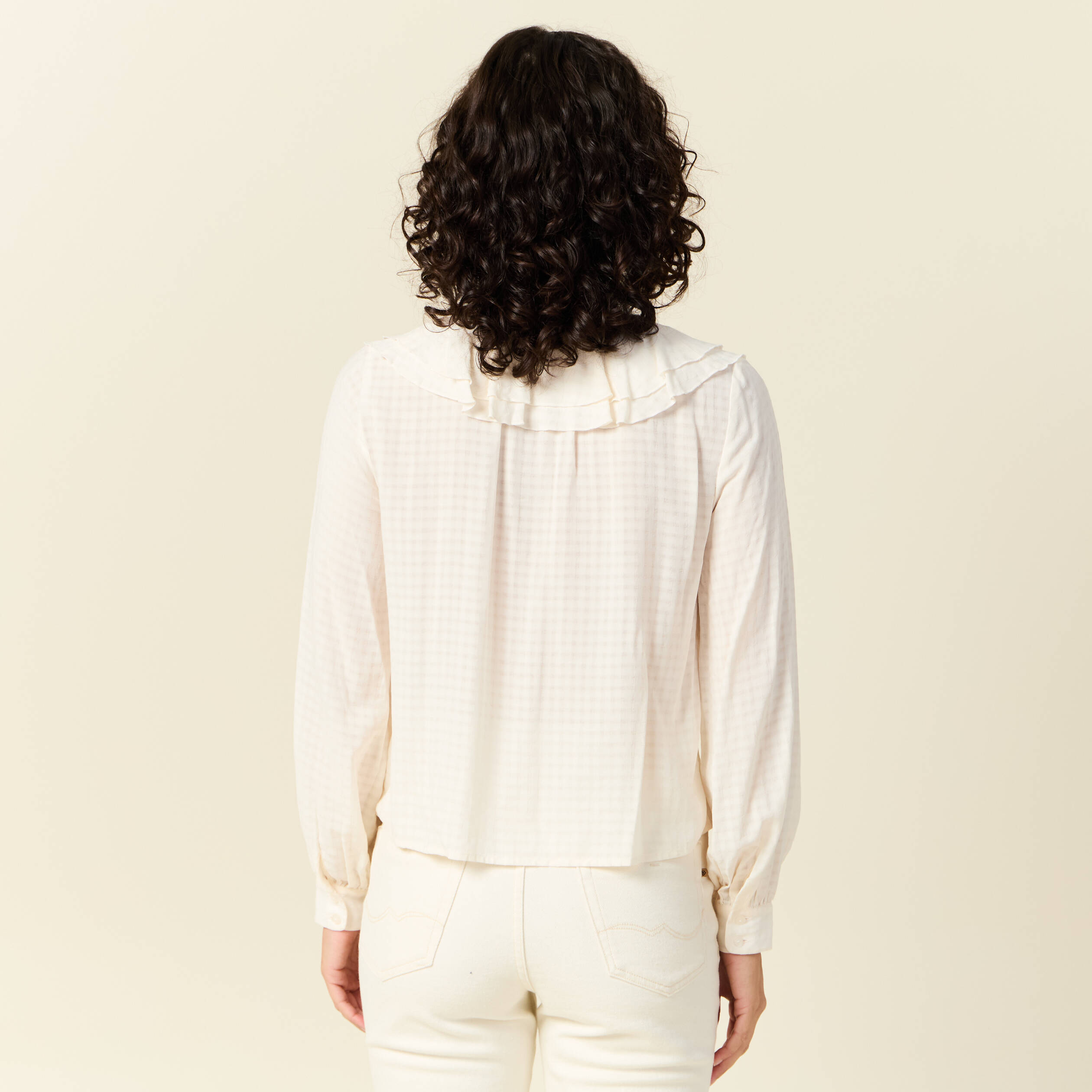 blouse manches longues creme femme Blouse manches longues creme femme