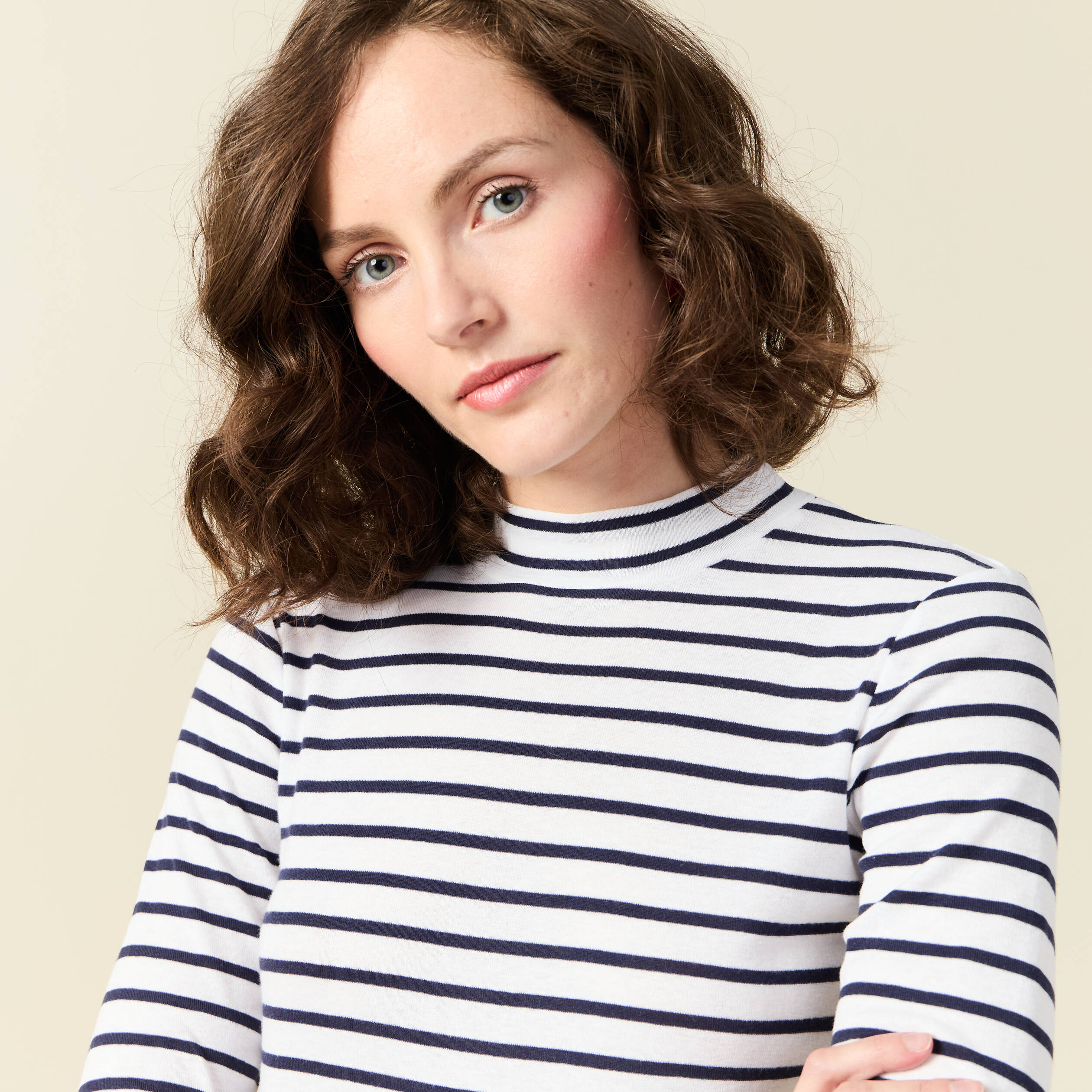 t shirt manches longues ecru femme T-shirt manches longues ecru femme