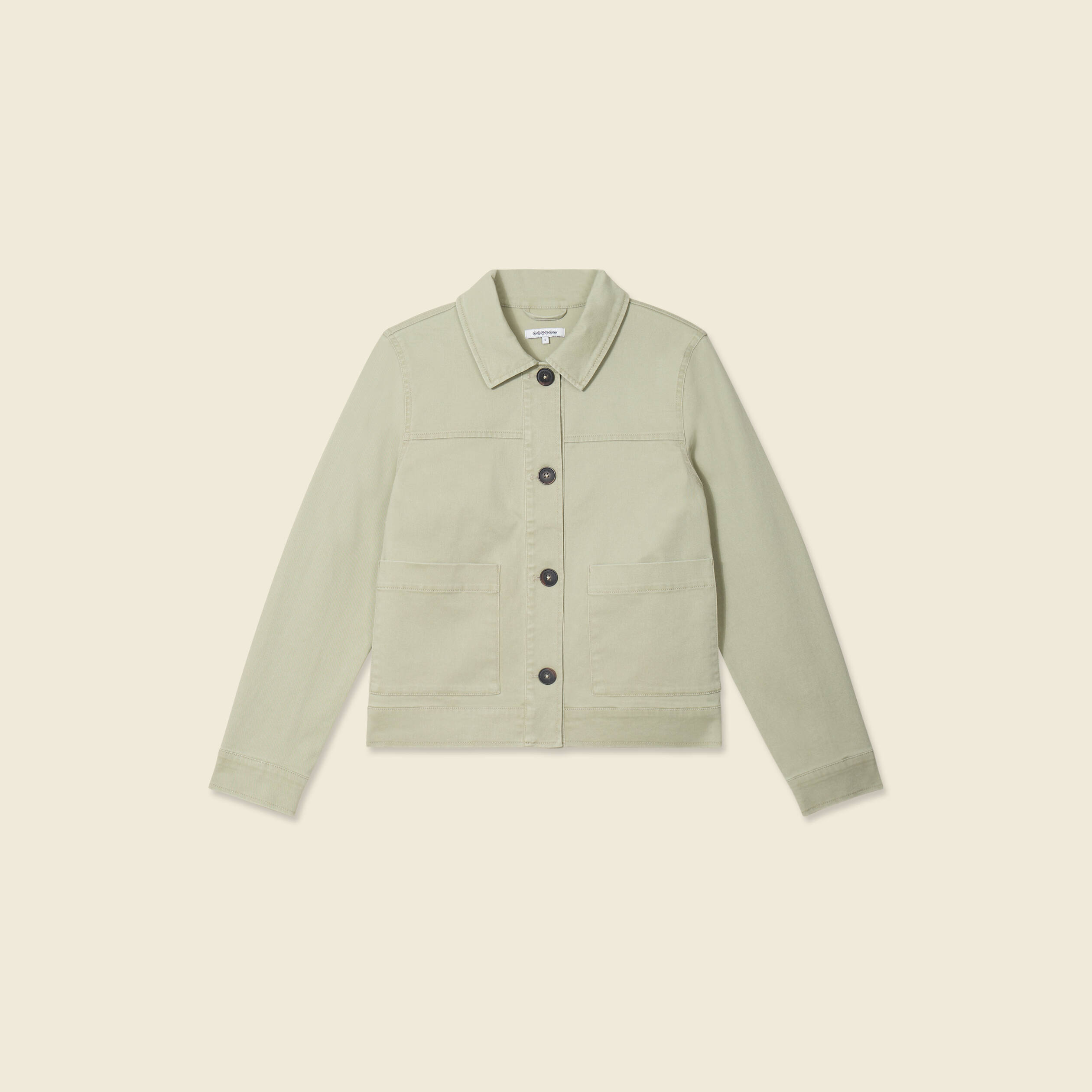 blouson boutonne vert kaki femme Blouson boutonné vert kaki femme