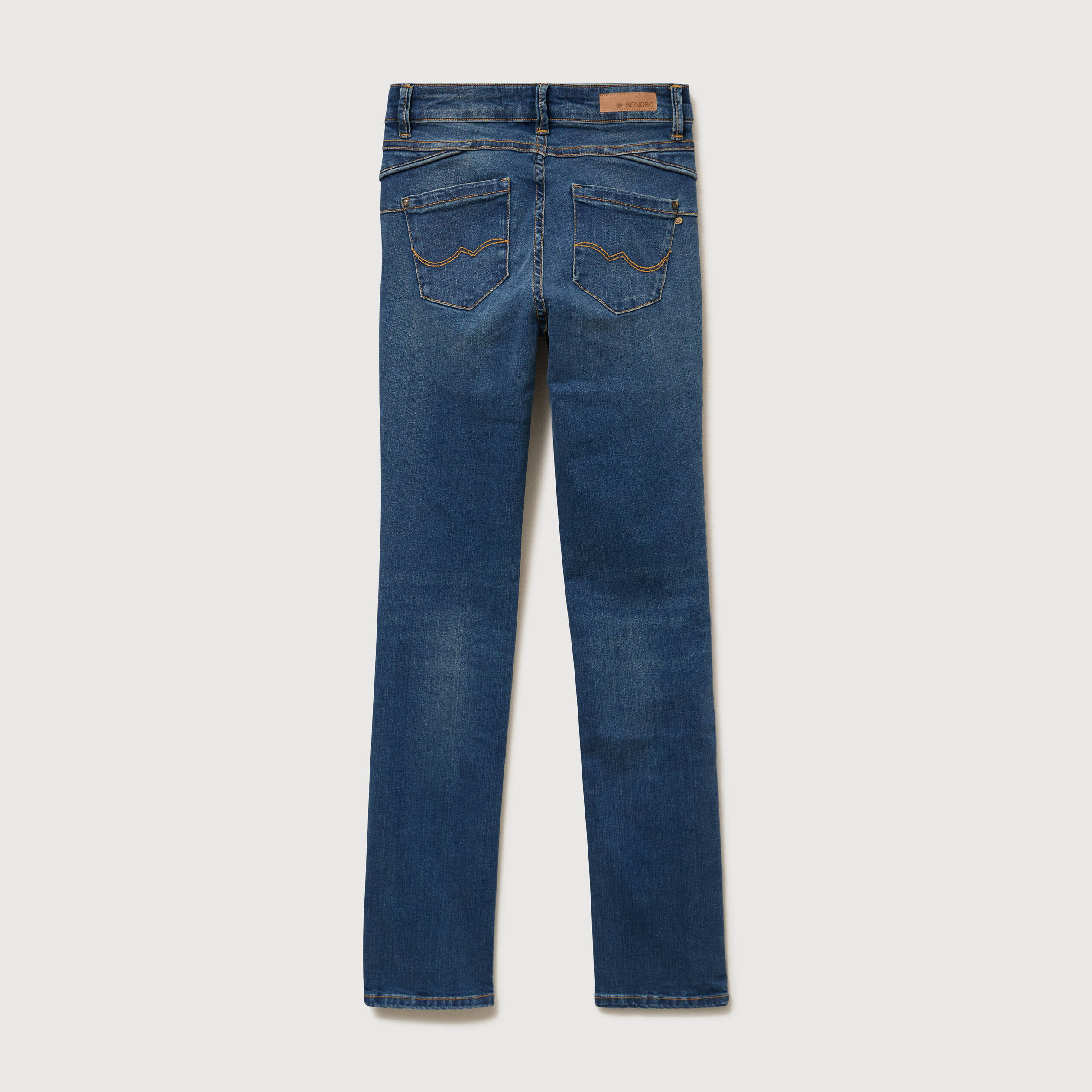 Jeans regular taille haute denim stone femme