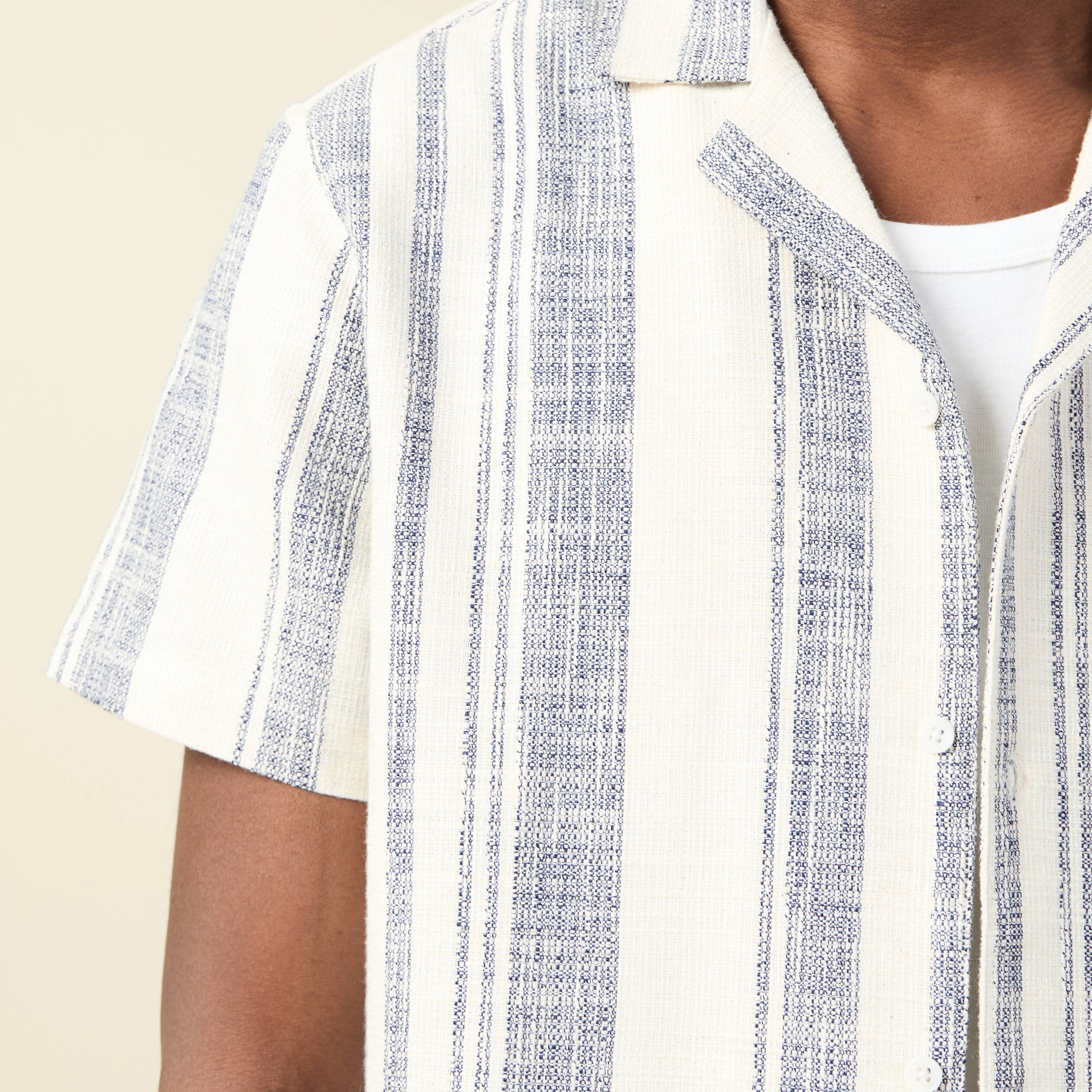 chemise manches courtes ecru homme Chemise manches courtes ecru homme