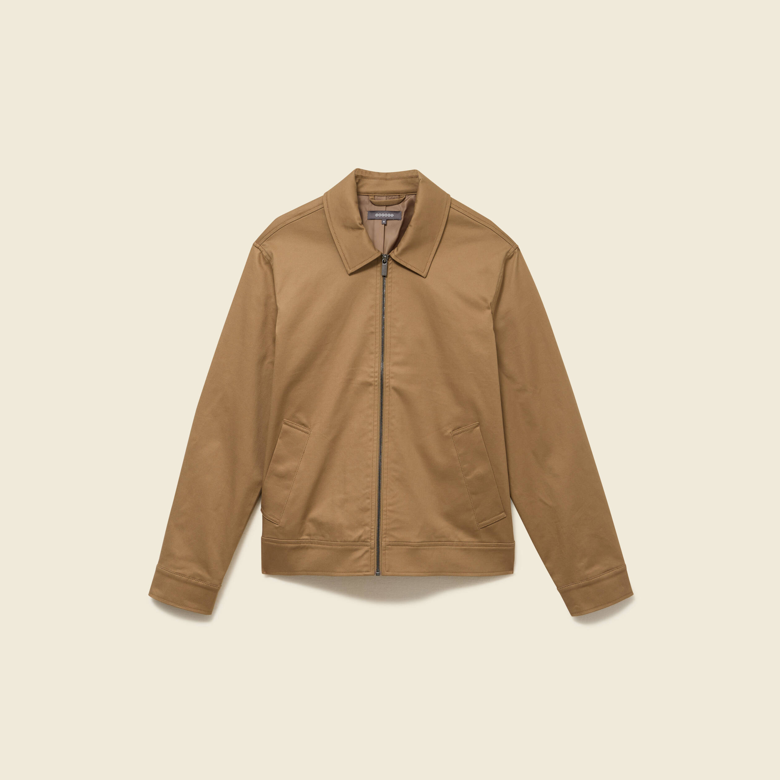 Blouson manches longues doubl&eacute; vert kaki homme