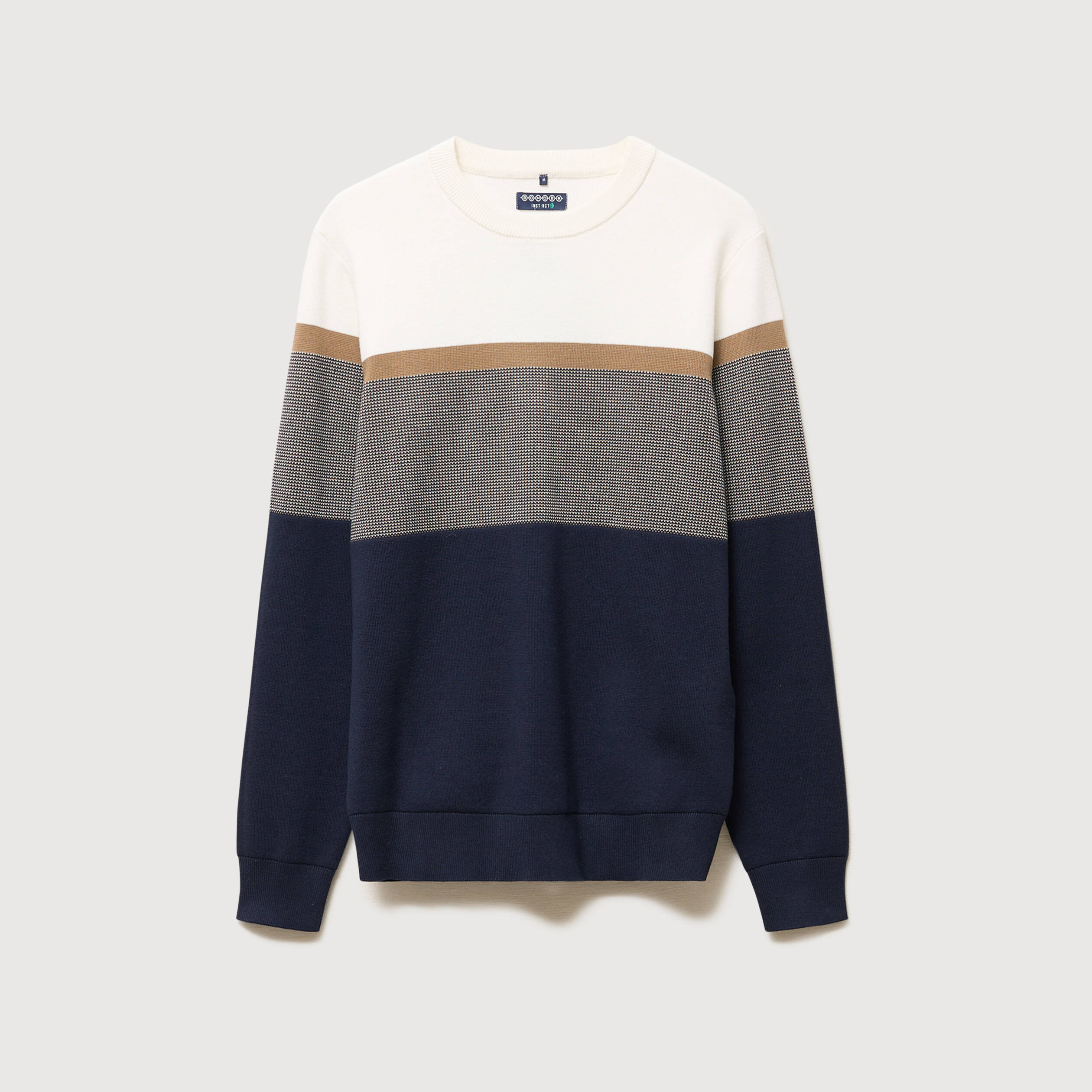 Pull manches longues bleu marine homme
