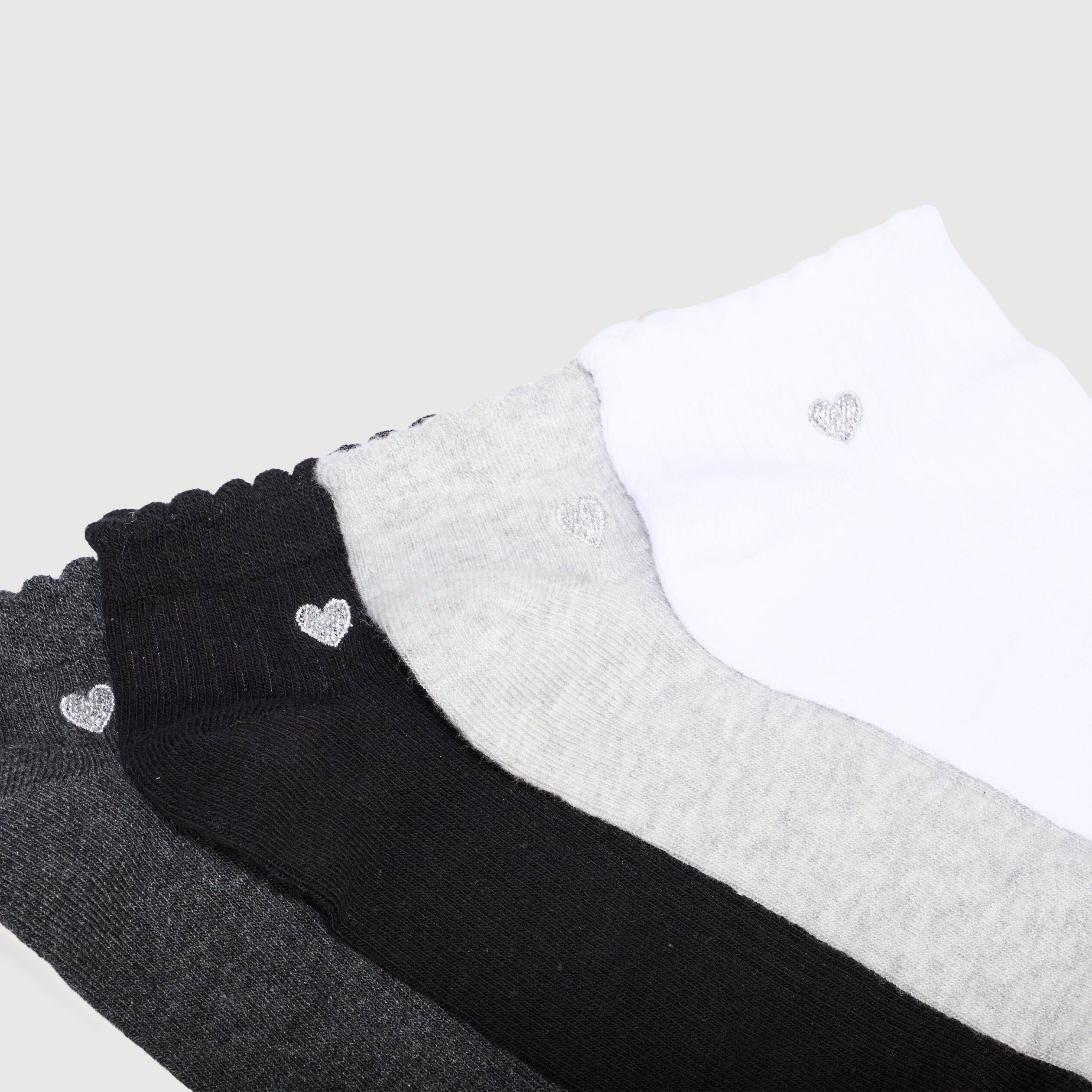 Lot de 4 paires de chaussettes noir femme