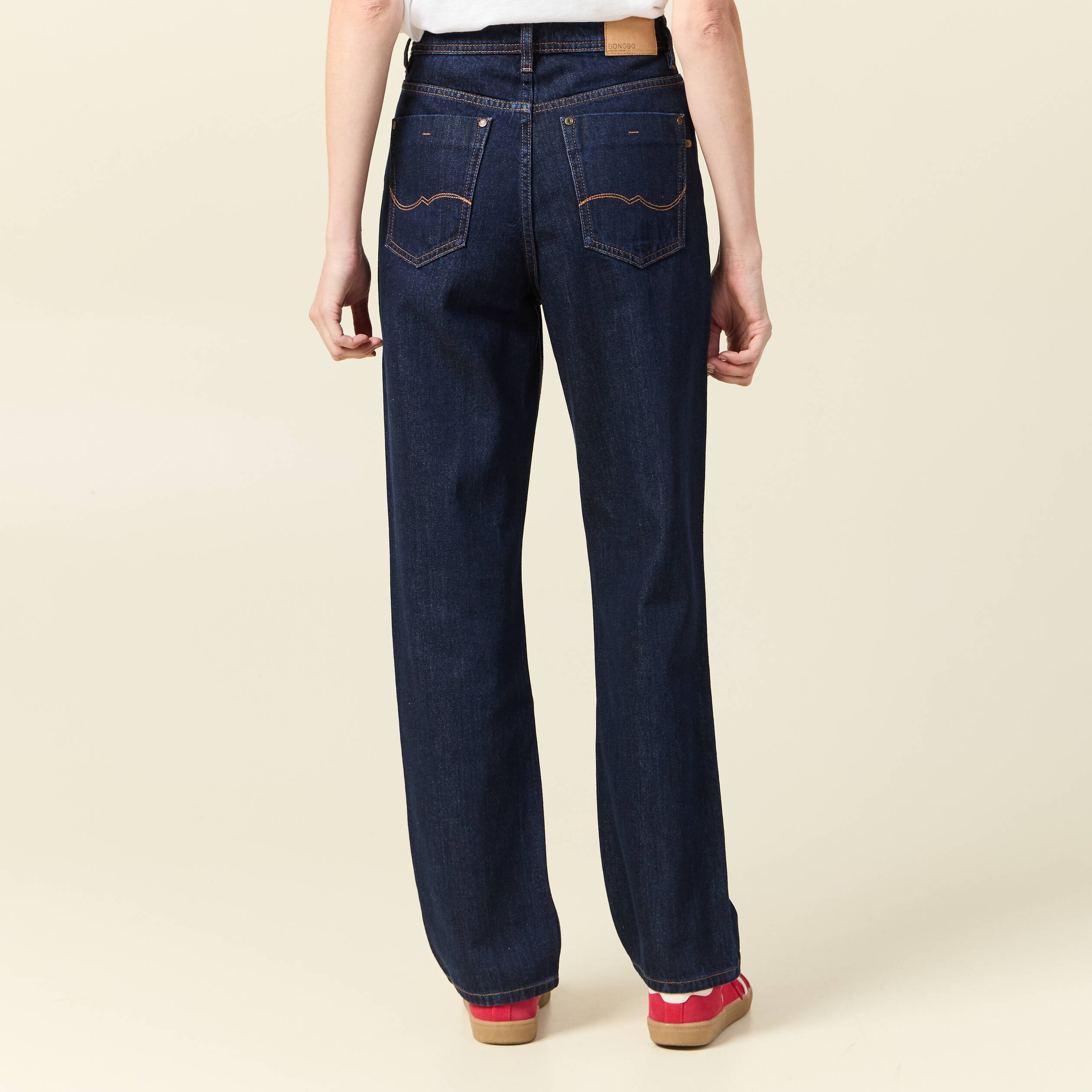 Jean taille haute brut best sale