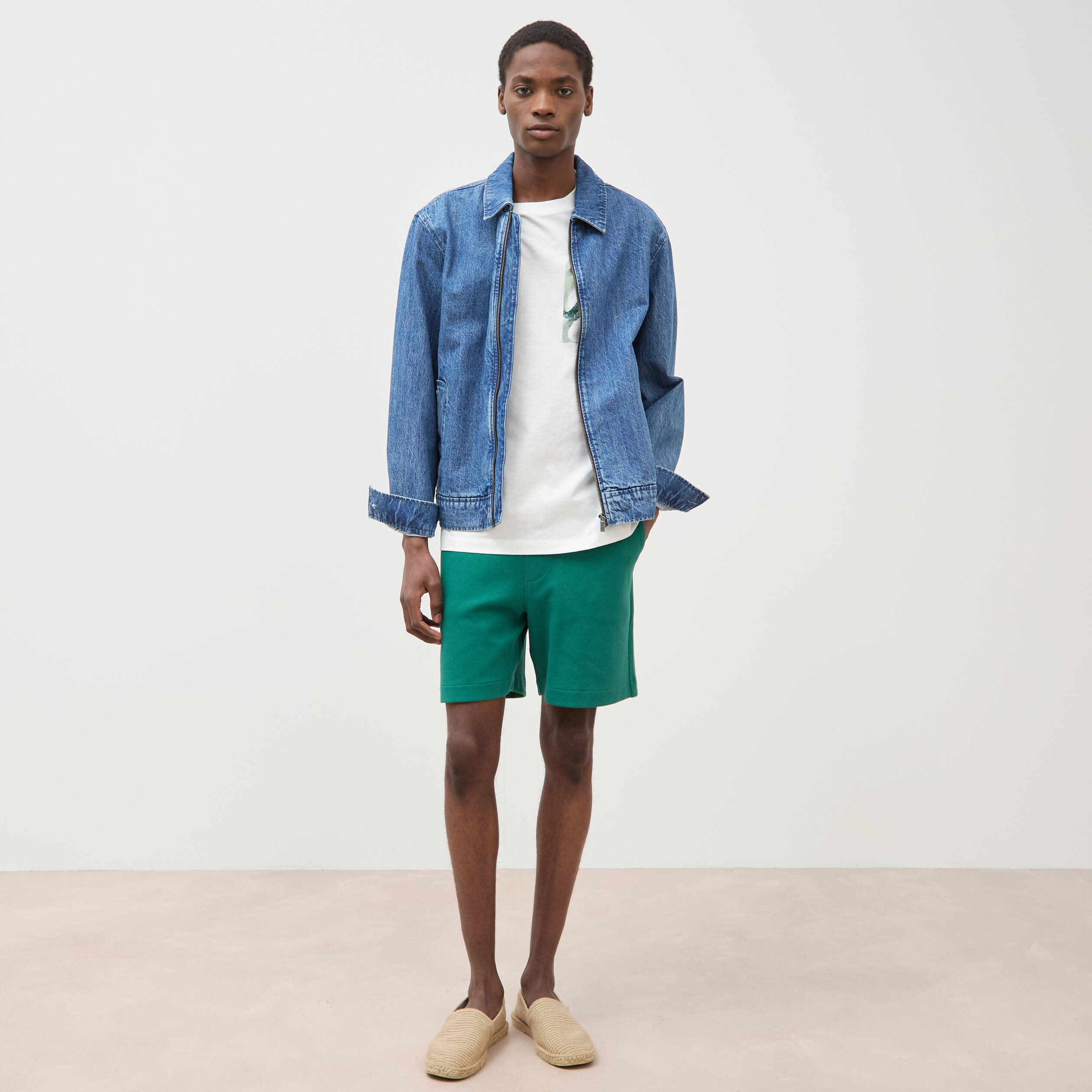 Bermuda vert &eacute;meraude homme