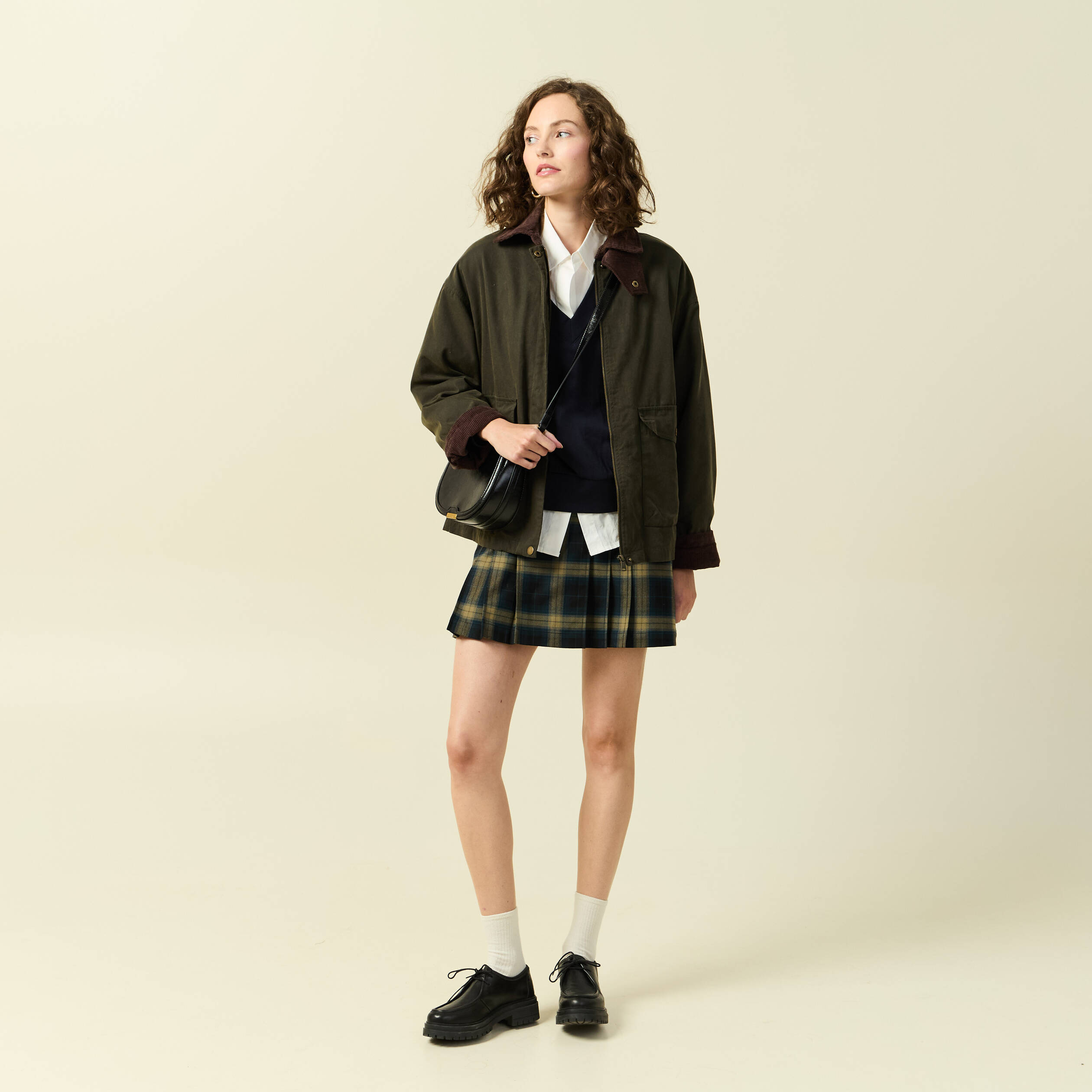 Jupe marron fonc&eacute; femme