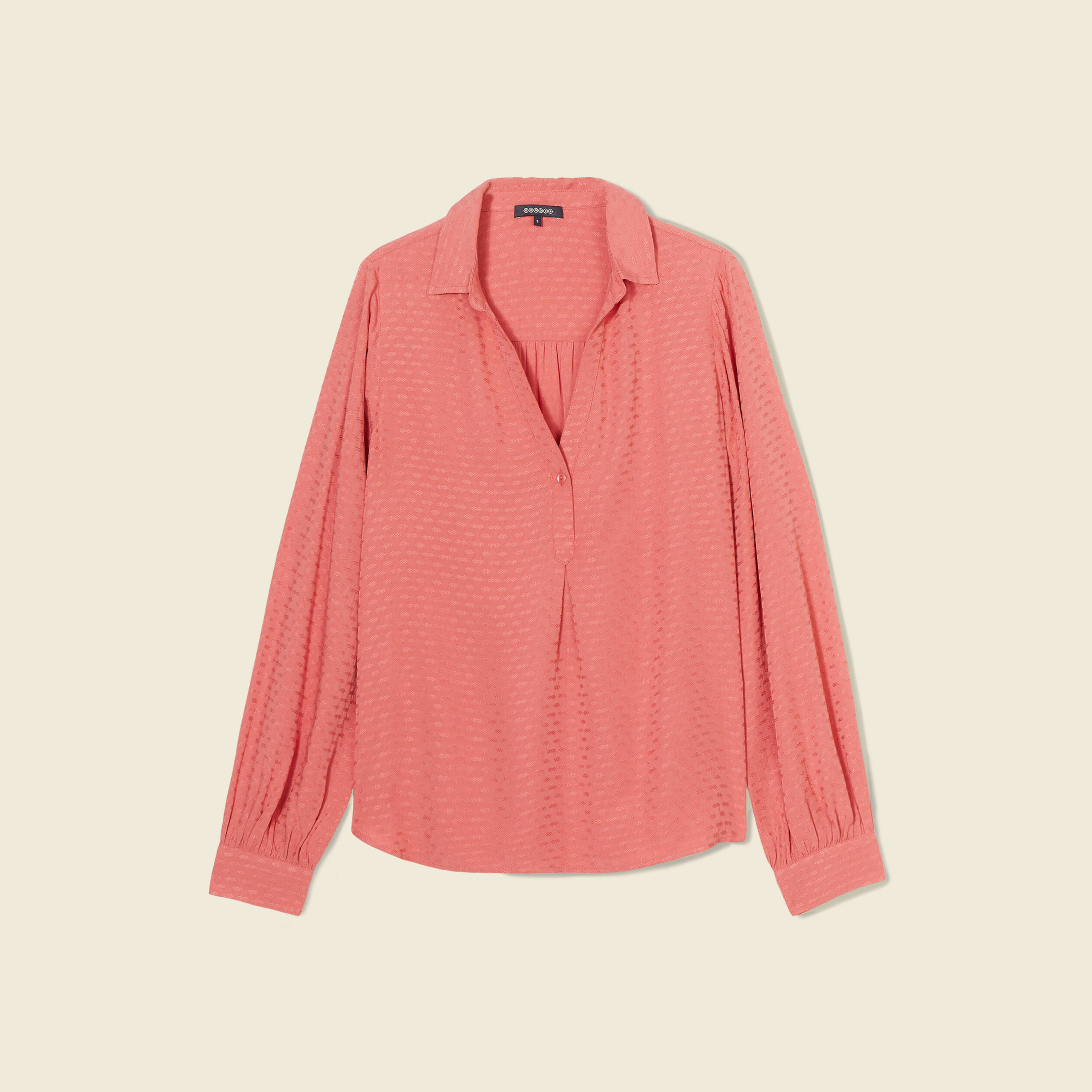 blouse manches longues terracotta femme Blouse manches longues terracotta femme