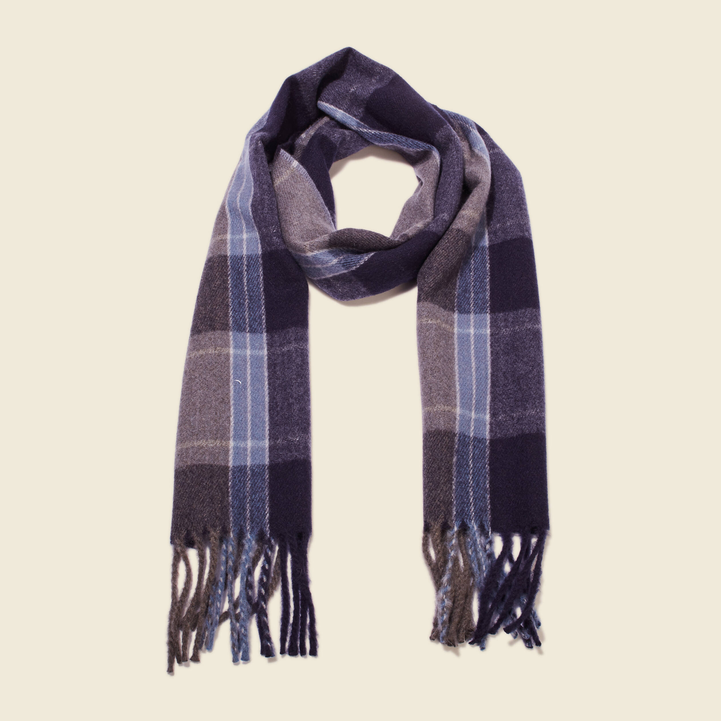 Écharpe à franges bleu clair homme