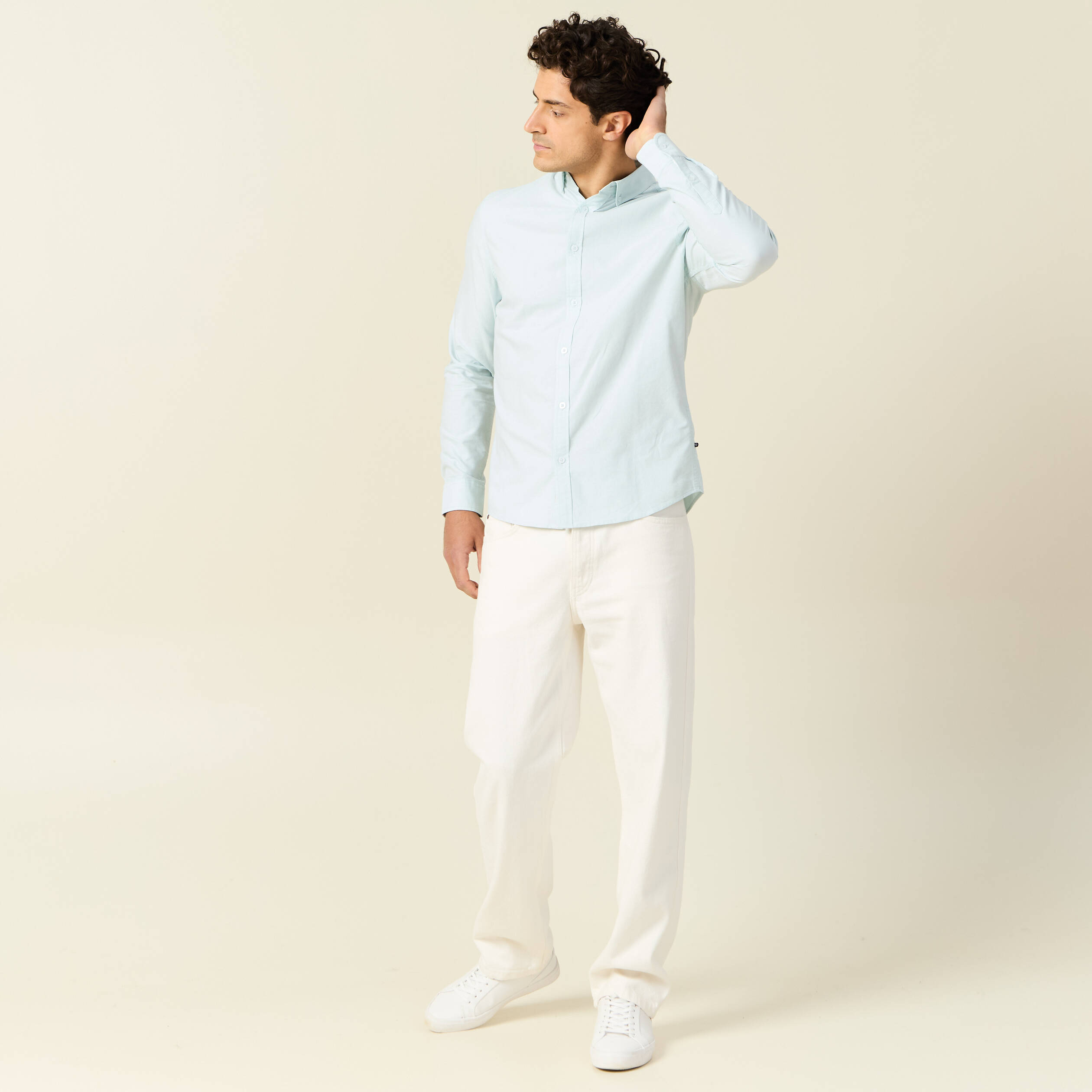 chemise manches longues bleu gris homme Chemise manches longues bleu gris homme