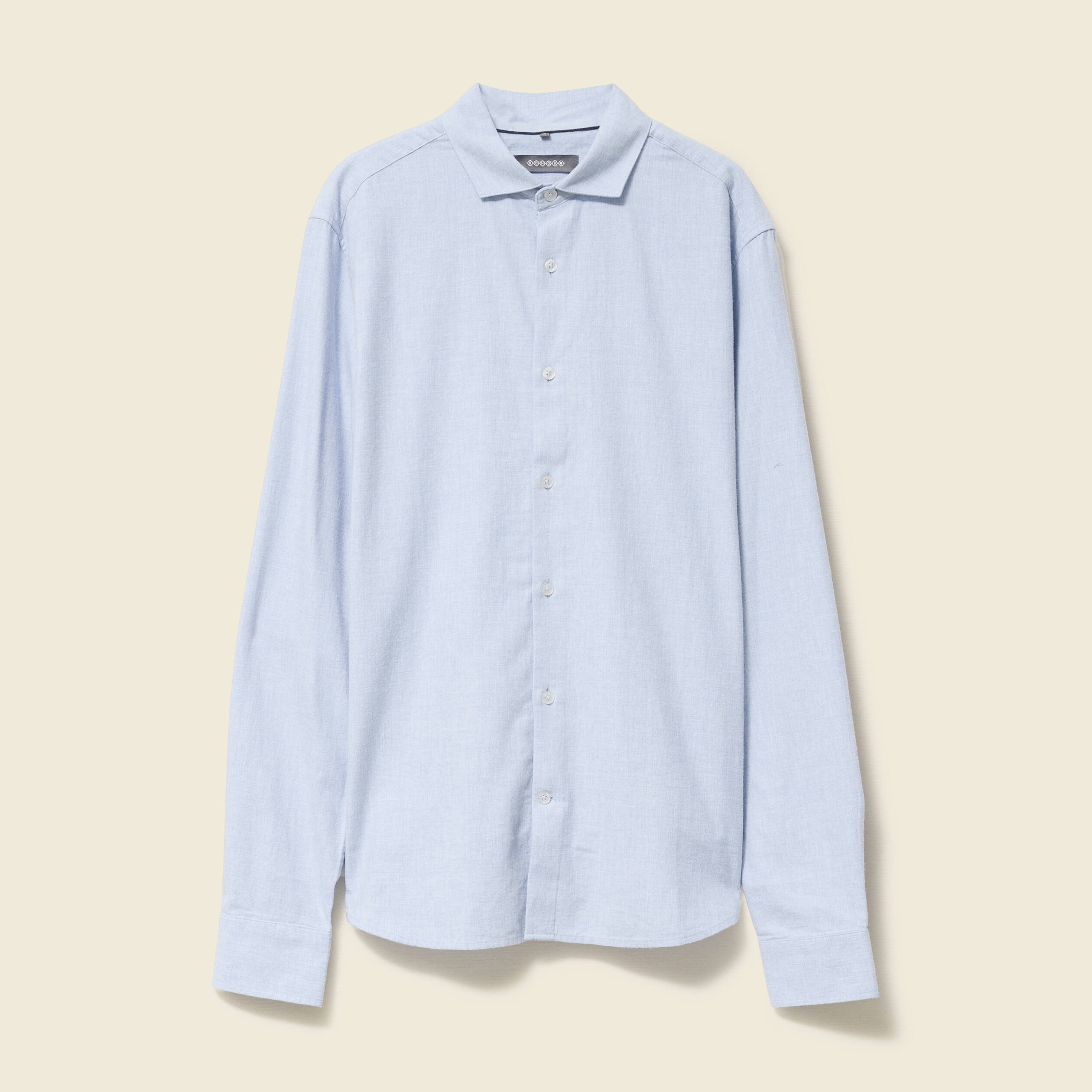 Chemise col classique manches longues bleu ciel homme