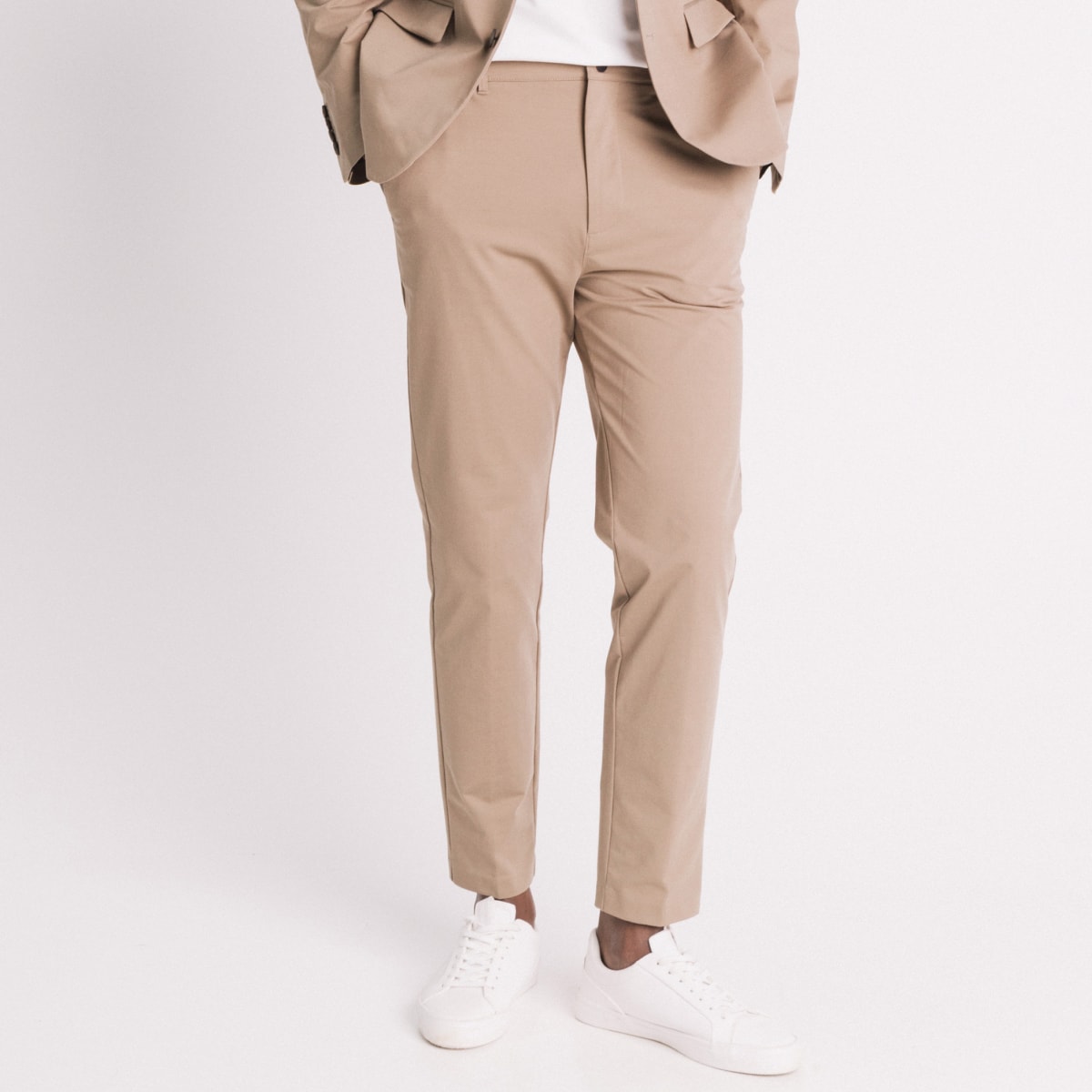 pantalon chino stretch taupe homme Pantalon chino stretch taupe homme