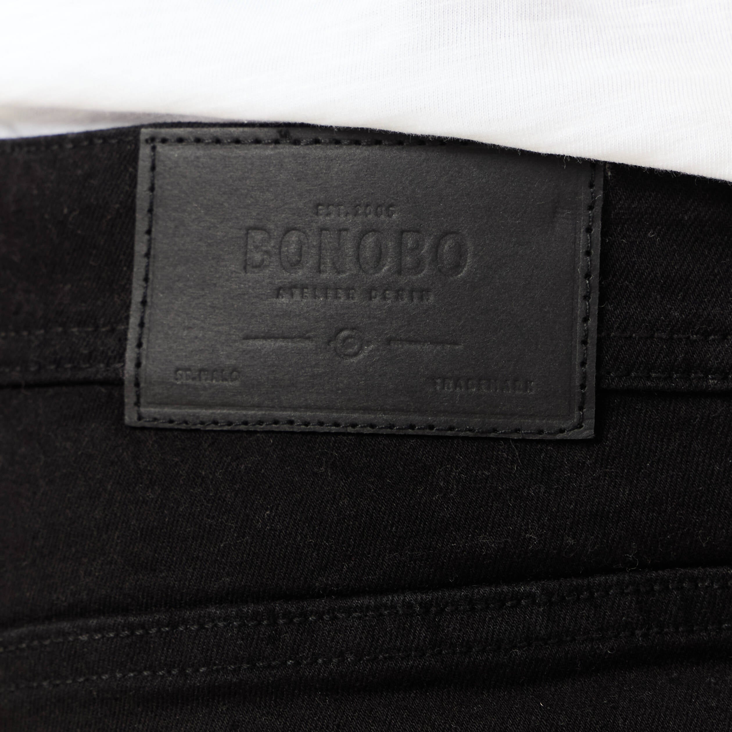Jeans slim longueur 30 denim noir homme